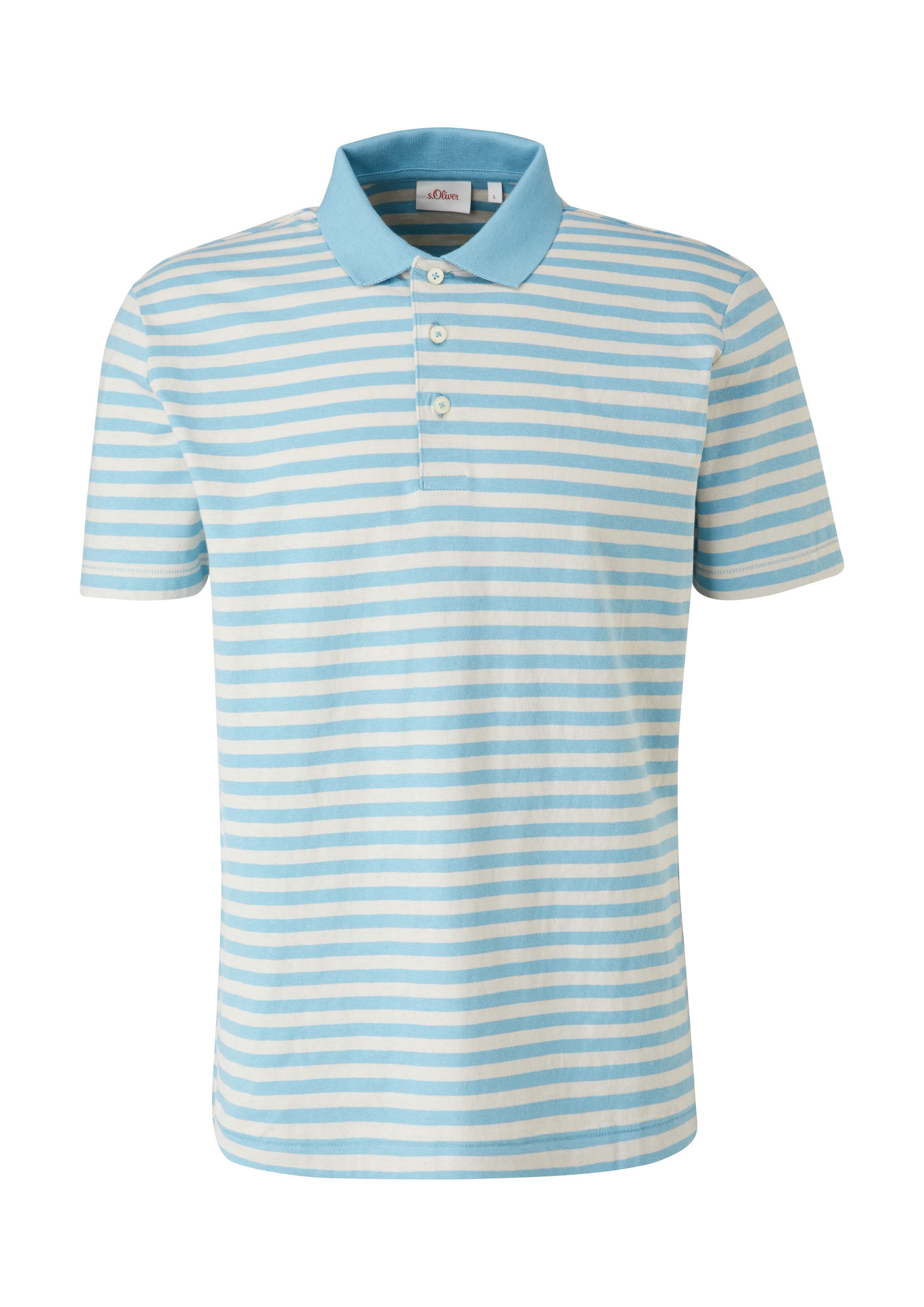 s.Oliver Kurzarmshirt Polo-Shirt Poloshirt mit Streifen