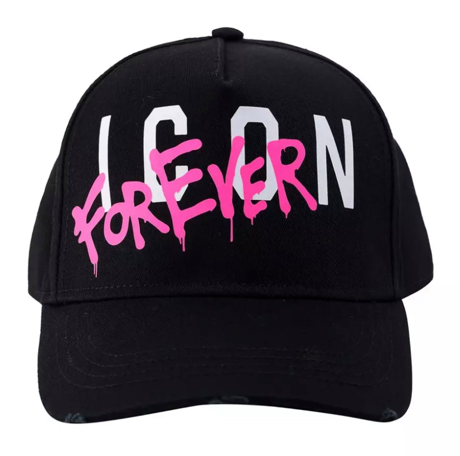 Dsquared2 Baseball Cap Icon Forever Paint Baseballkappe Distressed Unterstützt die Anti-Mobbing-Bewegung "Be Cool Be Nice"