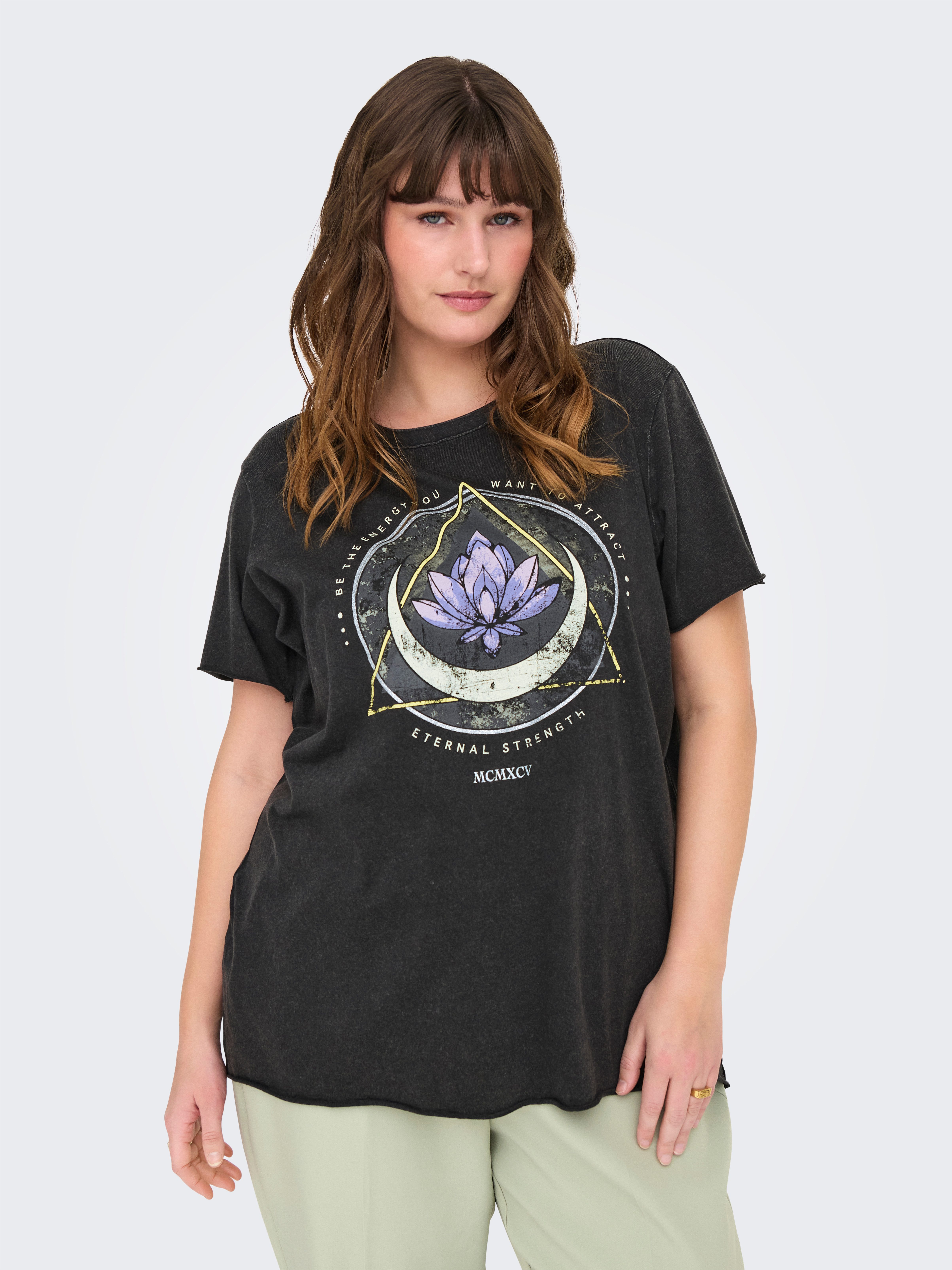 ONLY CARMAKOMA Kurzarmshirt CARMIKO LIFE WASHED günstig online kaufen