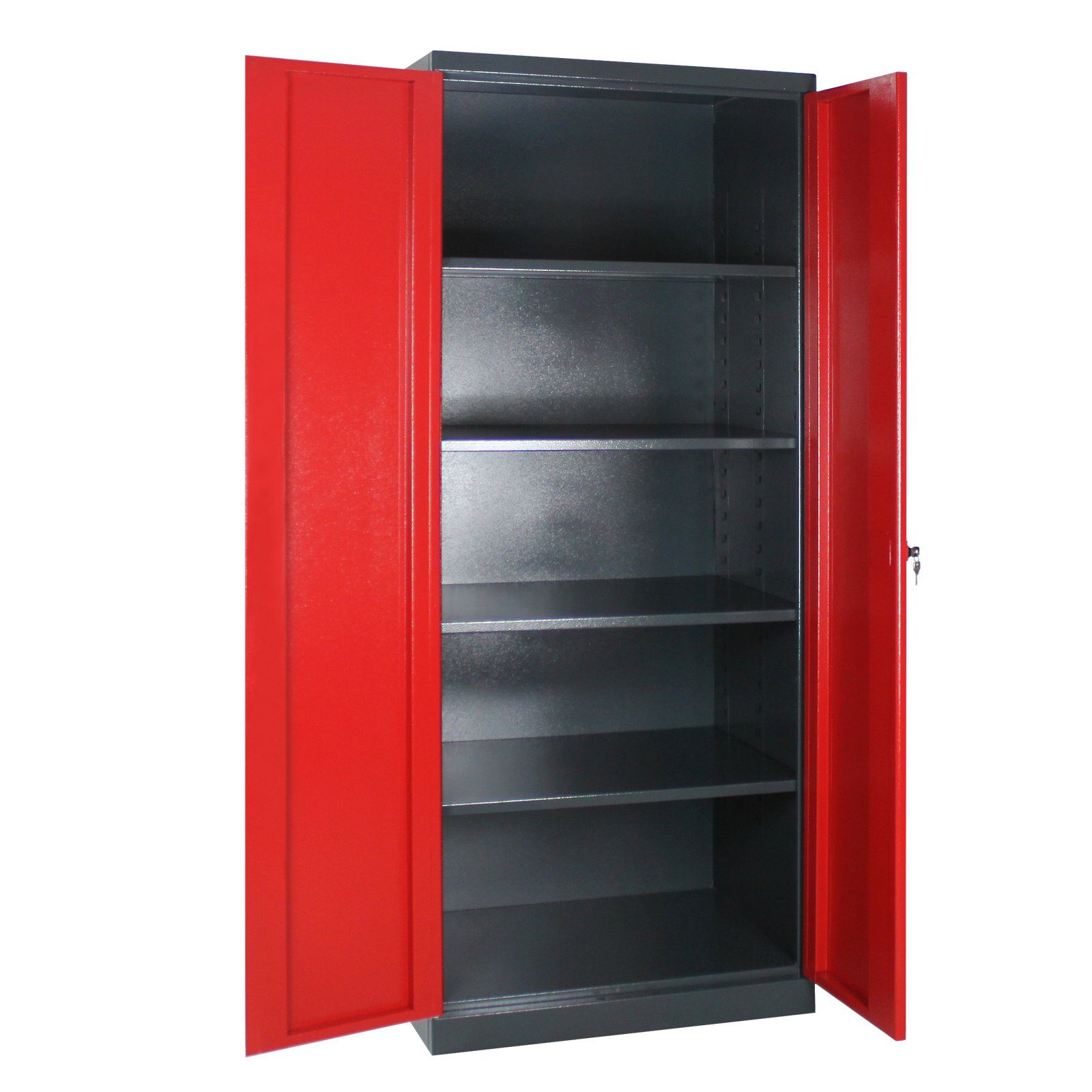 ADB Mehrzweckschrank ADB Stahlschrank XL-T (BxHxT) 780 x 1920 x 580 mm in verschiedenen Farben anthrazitgrau/feuerrot