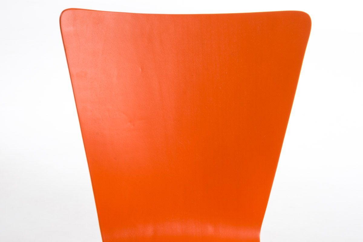 Set), Besucherstuhl orange CLP Holzsitz Metallgestell Aaron mit (8er und