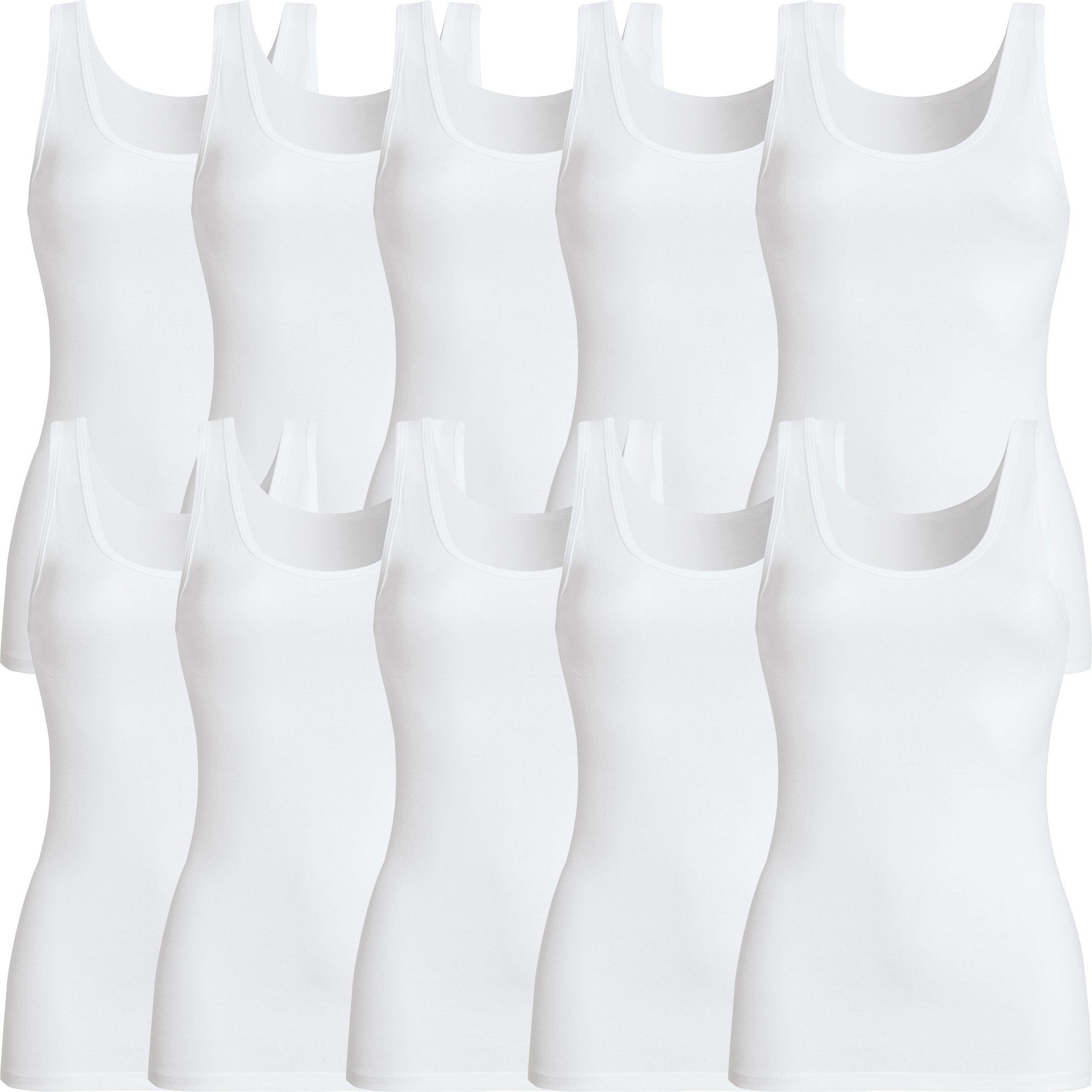 Unterhemd Damen-Unterhemd 10er-Pack