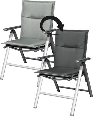 Aspero Sitzauflage 8 Niedriglehner Stuhlauflagen, wasserdichte Stuhlauflage Outdoor Auflage