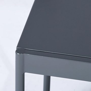 OBOSOE Nachttisch Industrieller Metall-Nachttisch - 45x35 cm, mit Ablage