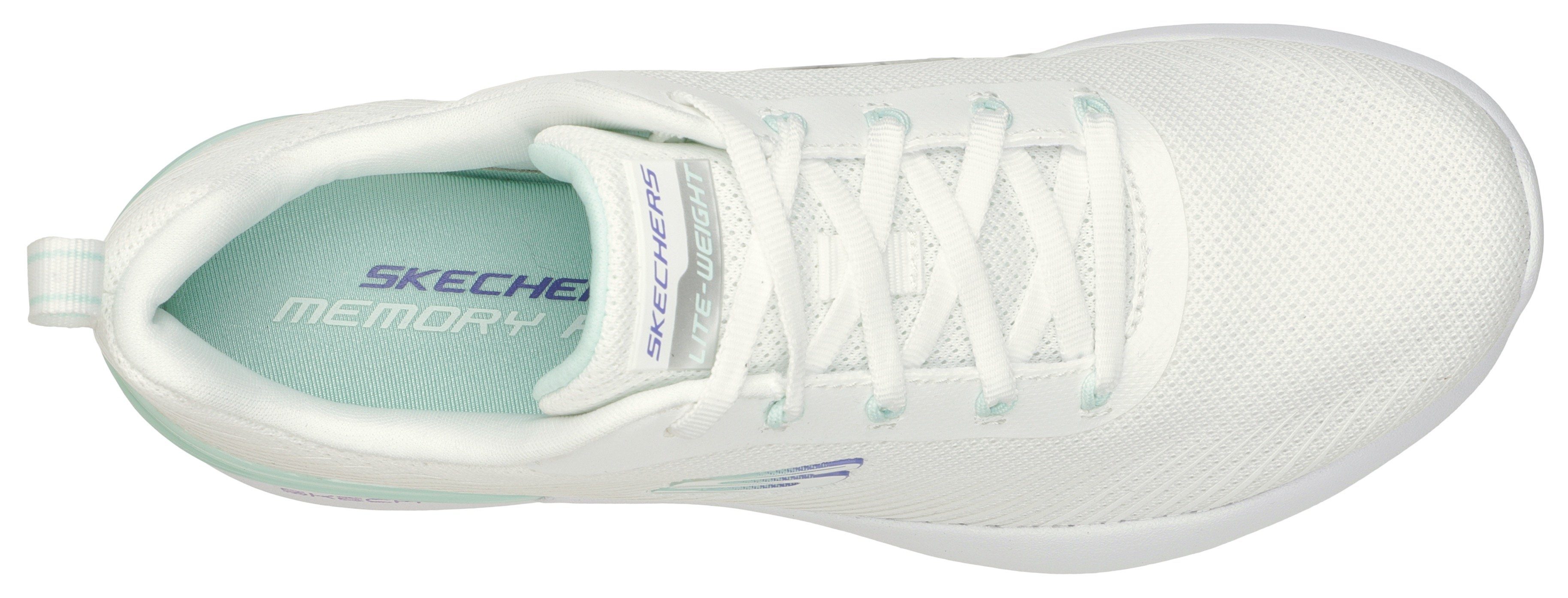 SKECH-AIR Foam Memory Ausstattung weiß-mint mit Sneaker LUMINOSITY DYNAMIGHT Skechers