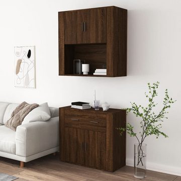 vidaXL Sideboard Highboard Braun Eichen-Optik Holzwerkstoff (2 St)