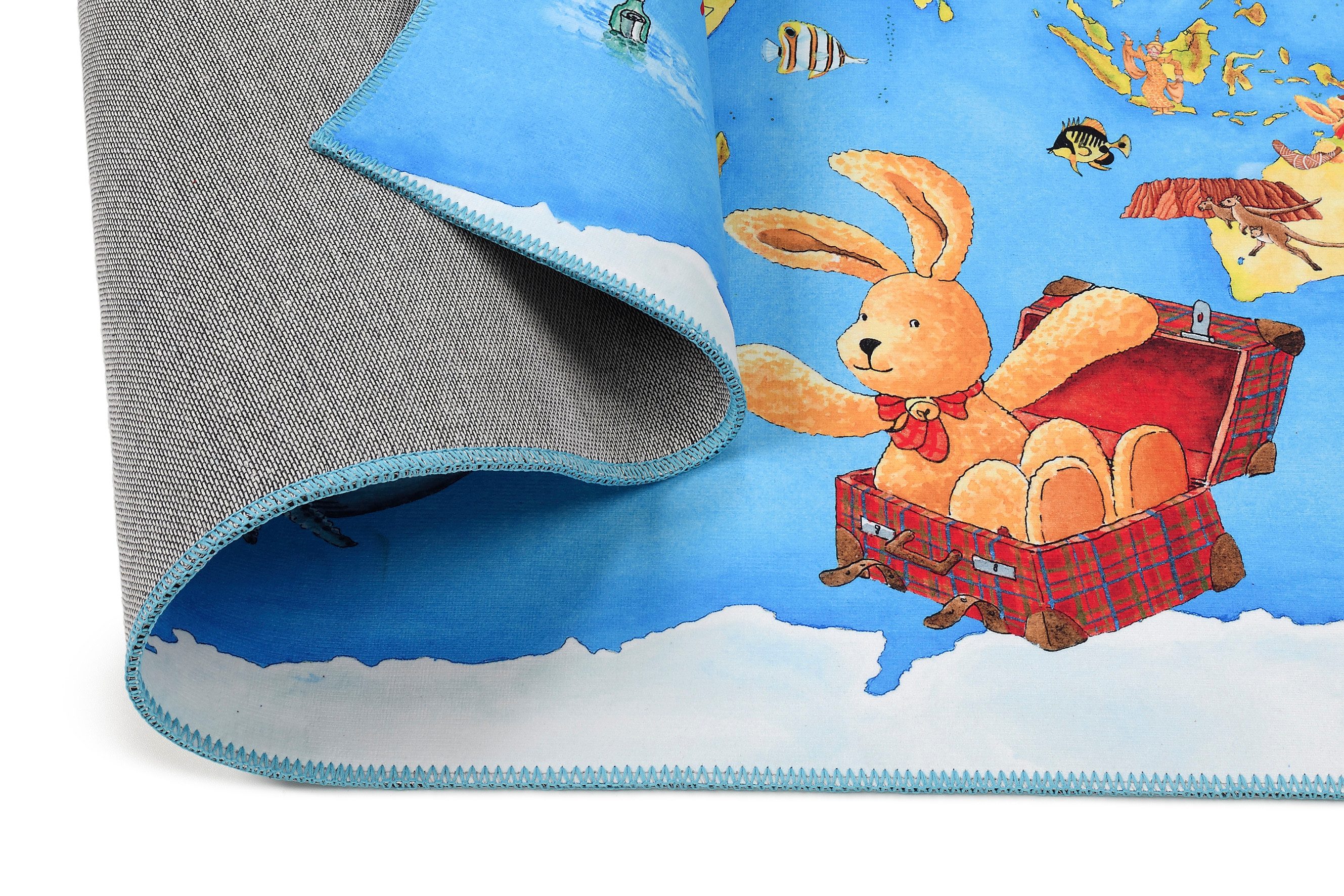 Felix Kinderteppich Felix Weltkarte, rechteckig