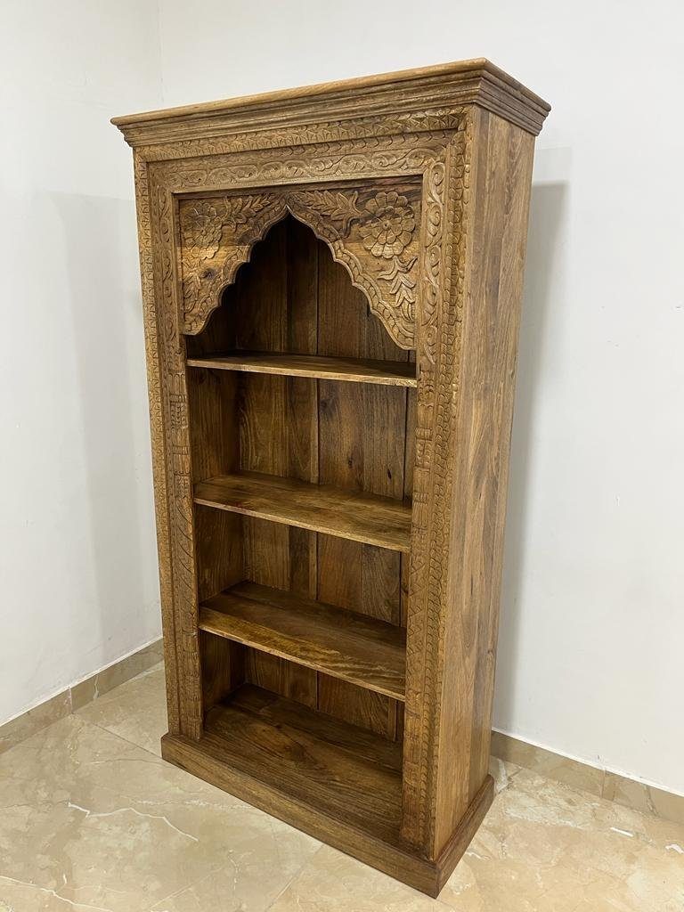 Indien 190 cm, Oriental Handarbeit Schrank Himal Galerie Natur Regal Standregal