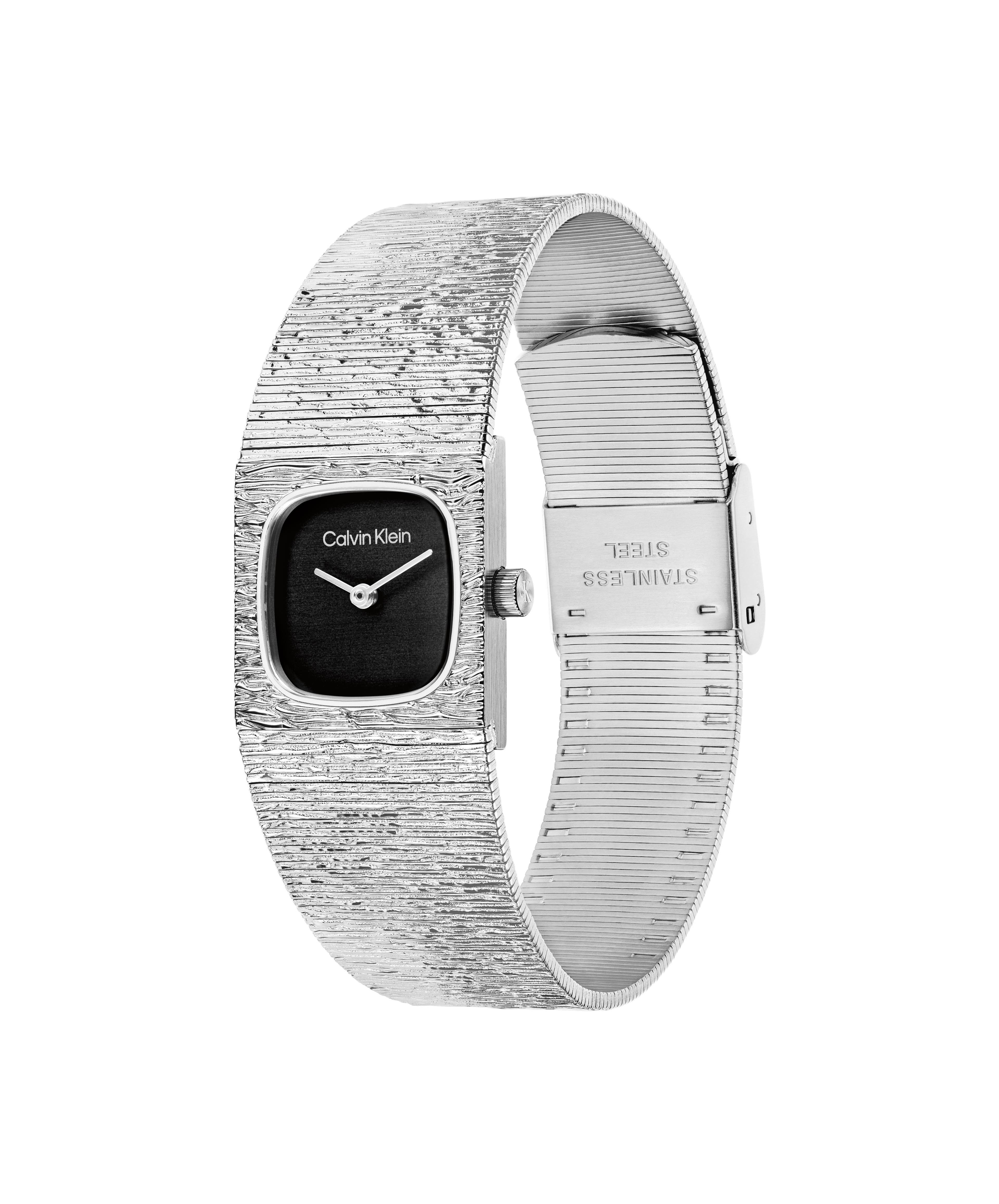 Calvin Klein Quarzuhr SOPHISTICATED SQUARE 25100181, Armbanduhr, Damenuhr, Edelstahlarmband, analog