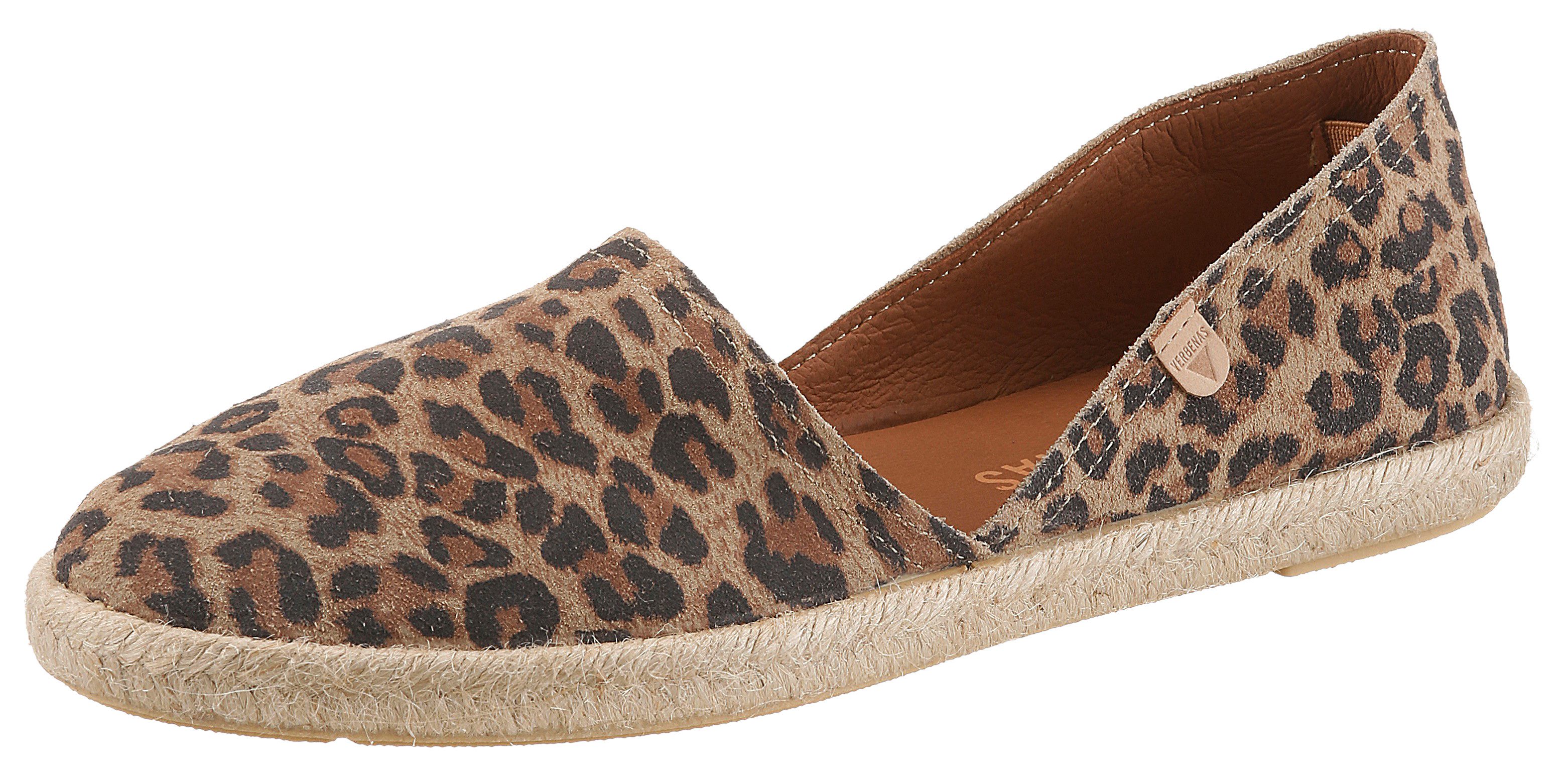 VERBENAS Espadrille Strandschuh, Sommerschuh, Loafer im trendigen Animal-Look