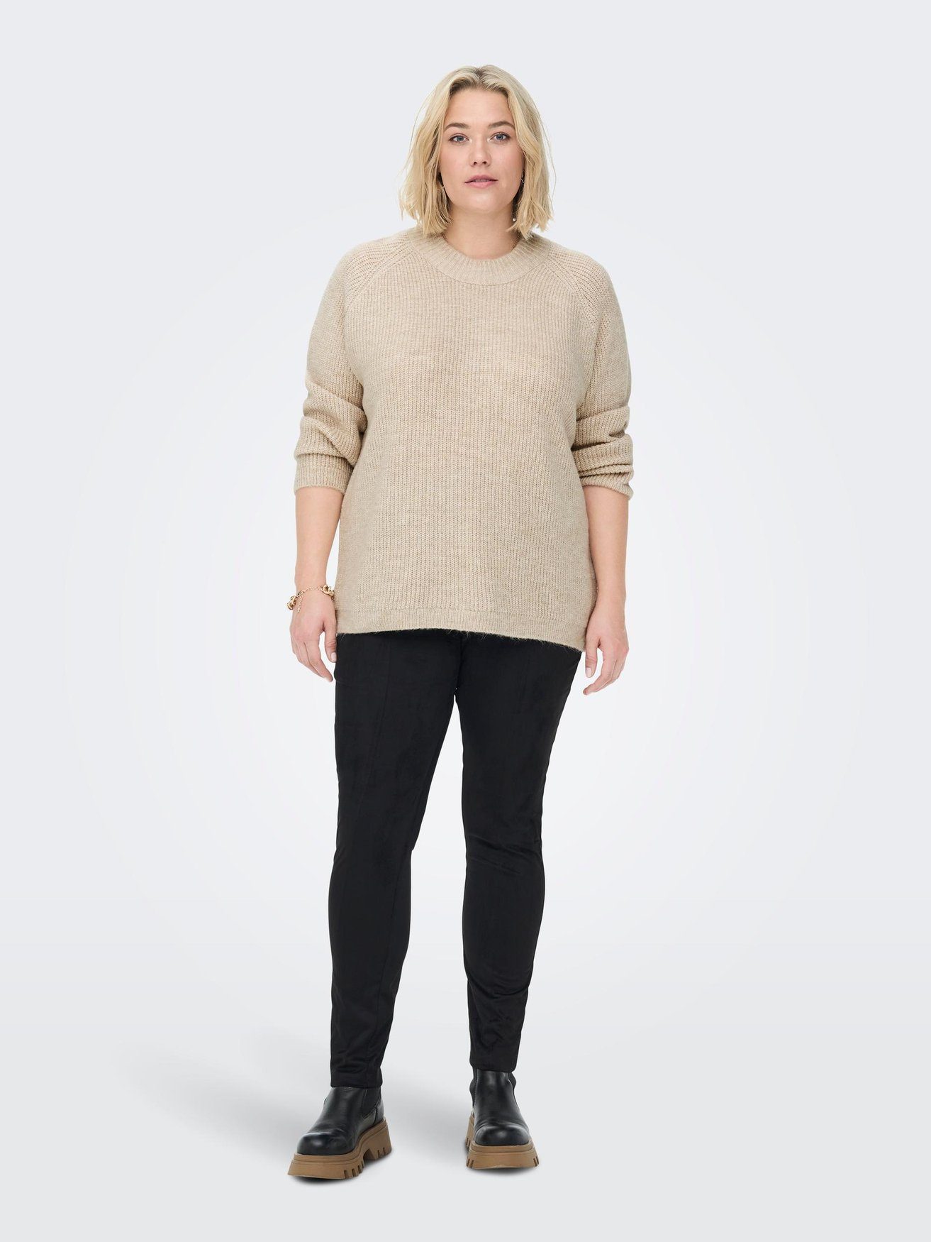 ONLY CARMAKOMA Strickpullover Curve Strick Rundhals günstig online kaufen