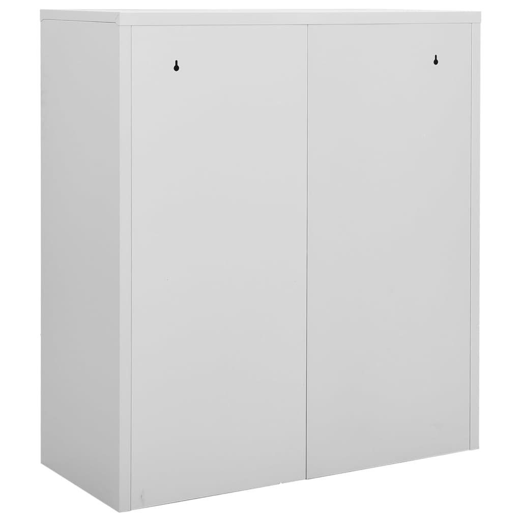 vidaXL (1-St) 90x40x102 Hellgrau Büroschrank cm Fächerschrank Stahl