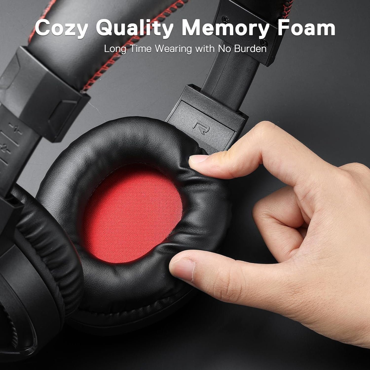 Redragon H211 mit 7.1 Hochwertiges ultimativen (Leichte Gaming-Headset Over-Ear-Konstruktion Tragekomfort, Surround Sound) RGB Gaming-Headset mit Foam-Polstern Memory für