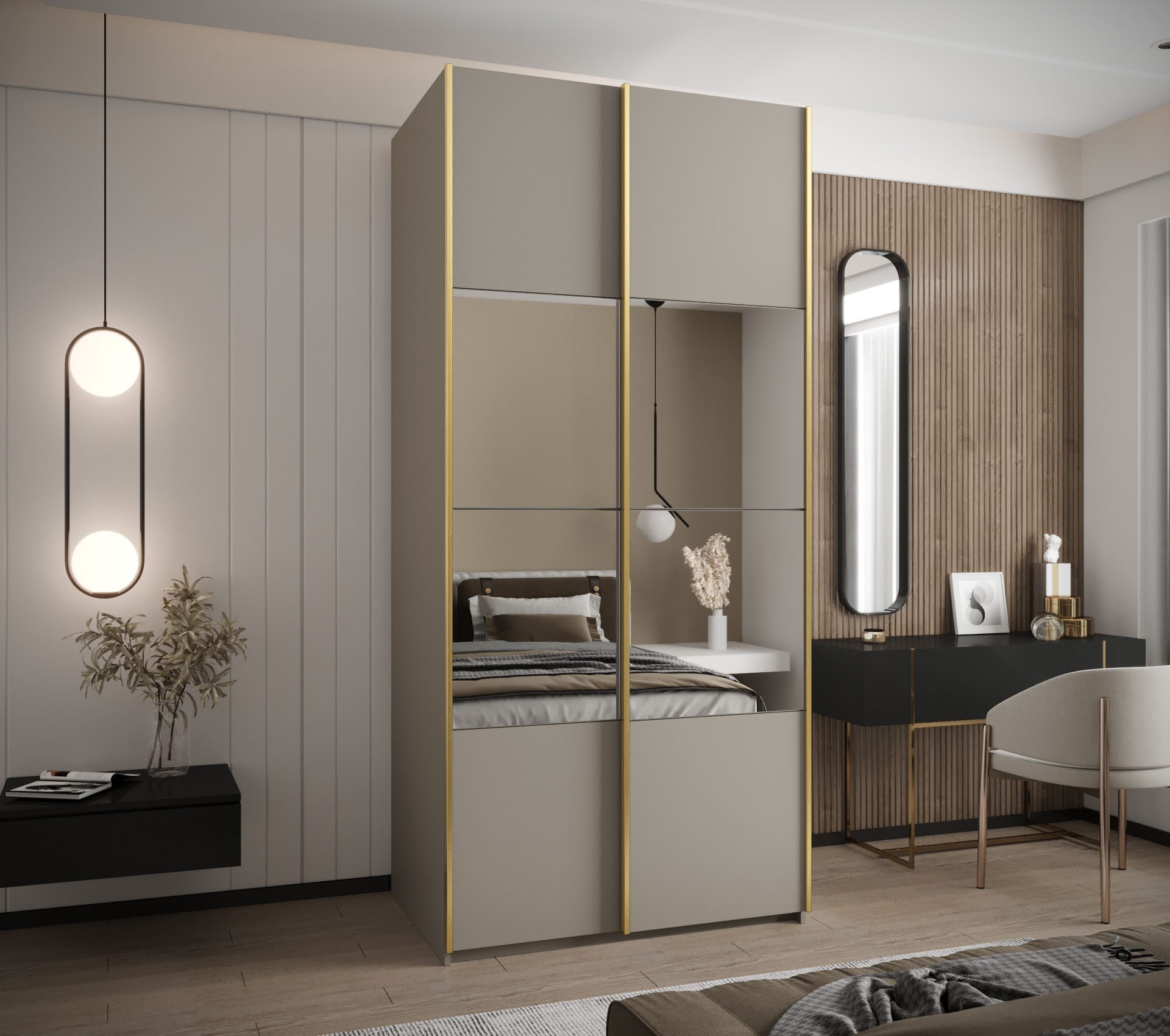 ABIKS MÖBEL Schwebetürenschrank LUX 4 hoher günstig online kaufen