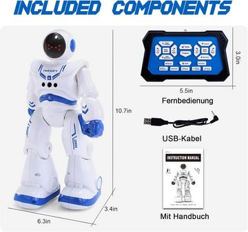 Gontence Lernroboter Ferngesteuert Roboter Spielzeug für Kinder,Intelligent Programmier, RC Roboter mit Gestensteuerung/Walk Lernen Spielzeug Geschenk