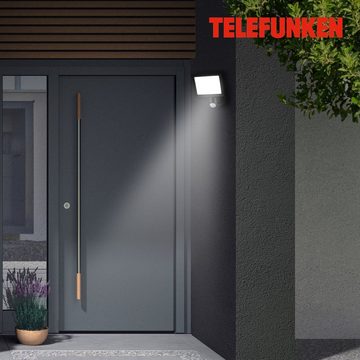 Telefunken LED Außen-Wandleuchte 304405TF, 333, LED fest verbaut, Neutralweiß, Außenleuchte IP44 Bewegungssensor 2000lm 4000K 20W