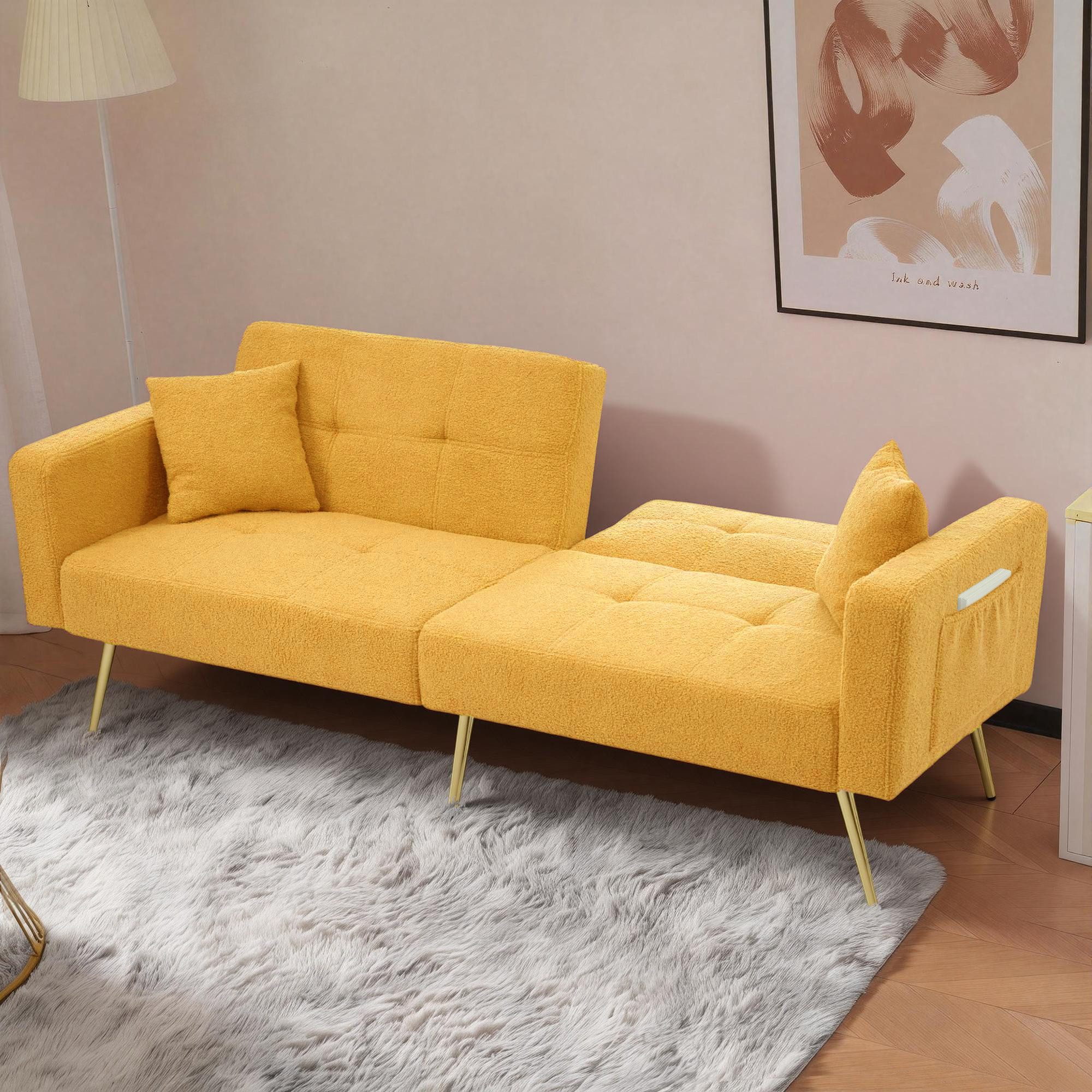 Merax Schlafsofa, mit Bettfunktion, Bettsofa, Klappsofa, Gästebett