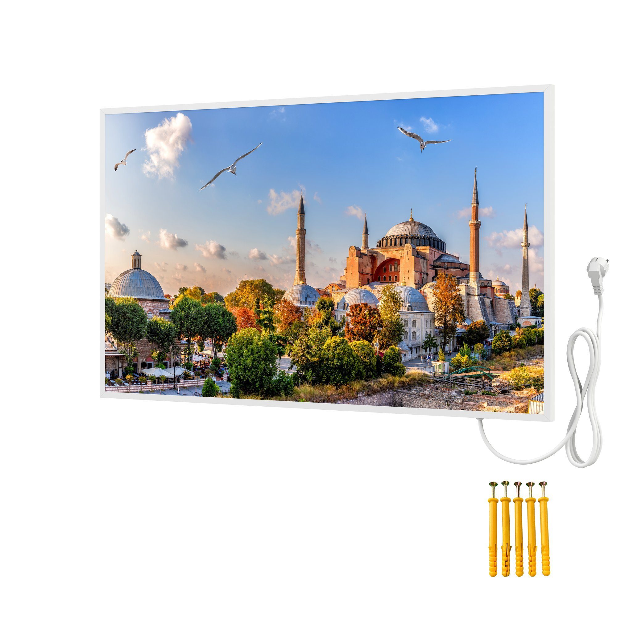 Bringer Infrarotheizung Bildheizung, Rahmen, Motiv: Bild mit Istanbul, Türkei Infrarotheizung