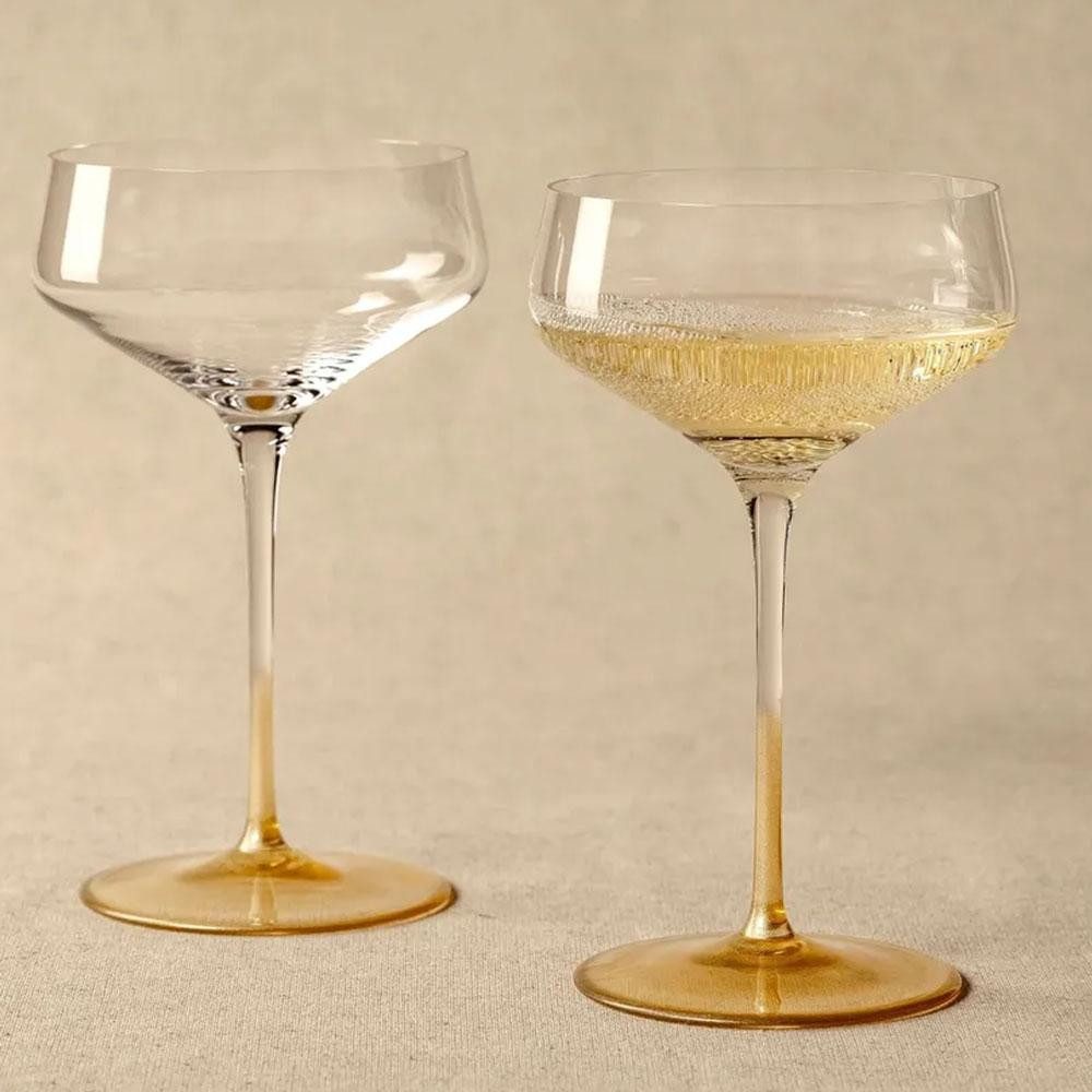 LEONARDO Geschirr Leonardo Champagnerschalen Silenzio Gold (2er-Set) günstig online kaufen