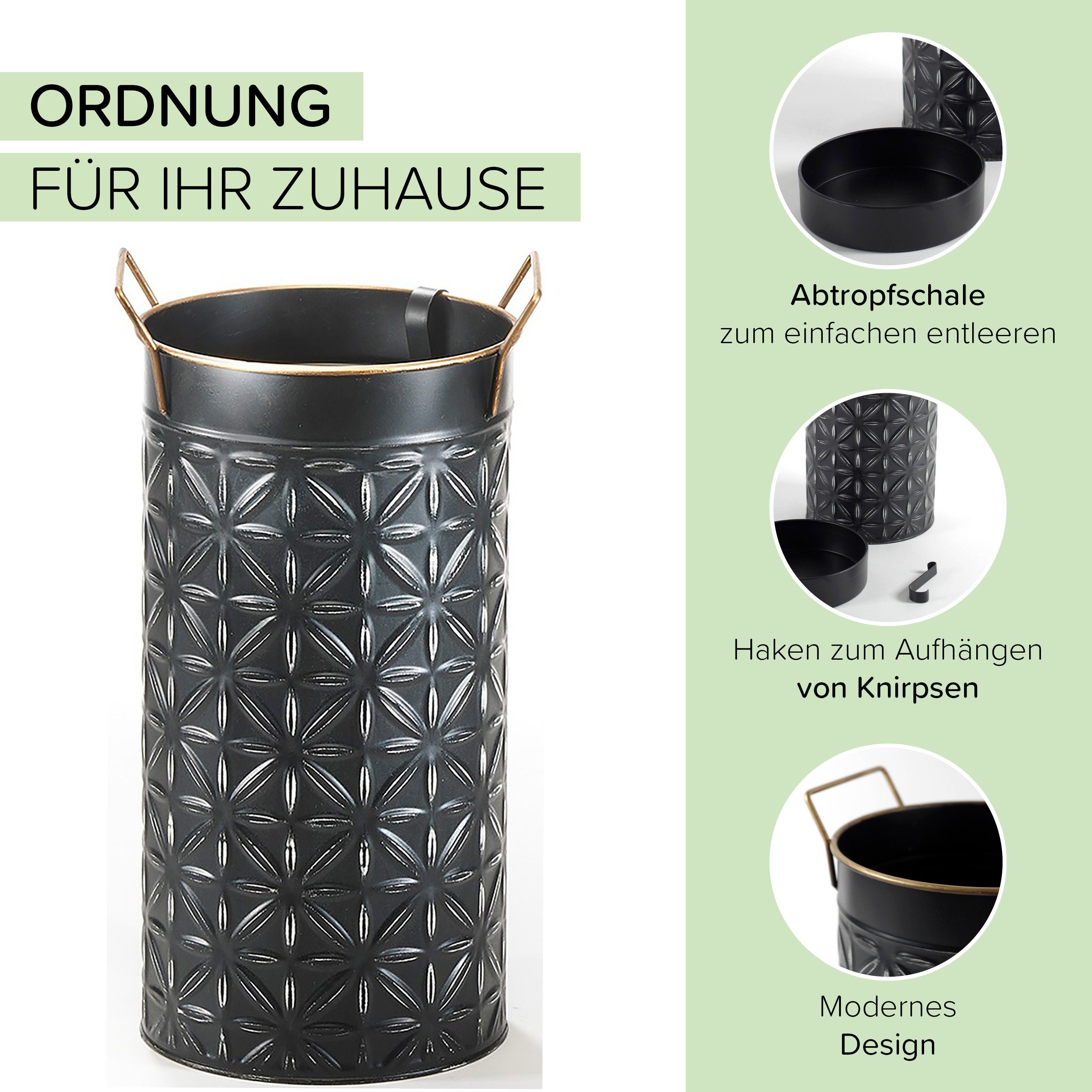 Kobolo Schirmständer Regenschirmständer STROKE aus Metall schwarz (1 St), m günstig online kaufen