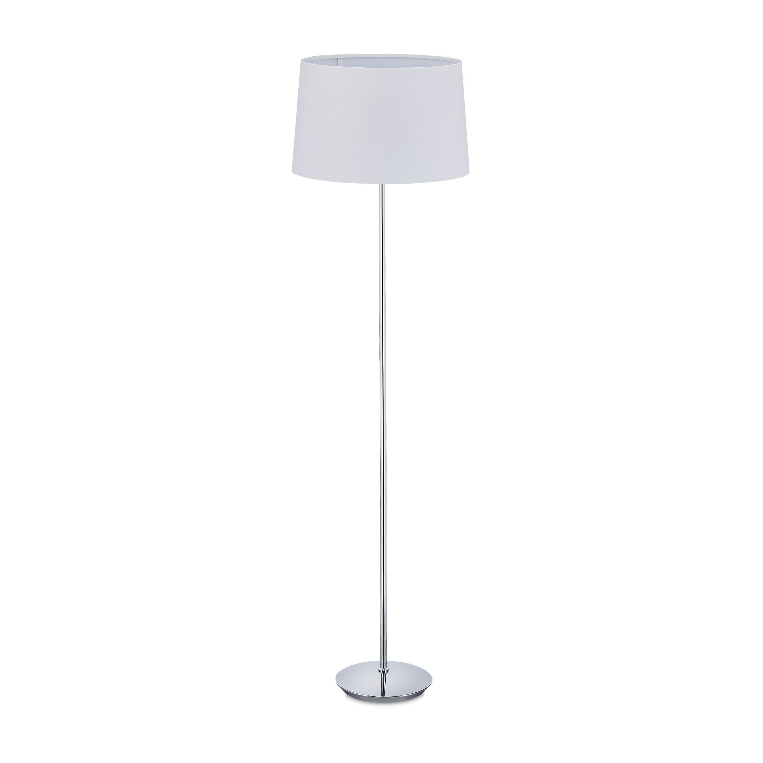relaxdays Stehlampe mit Stoffschirm, Weiß günstig online kaufen