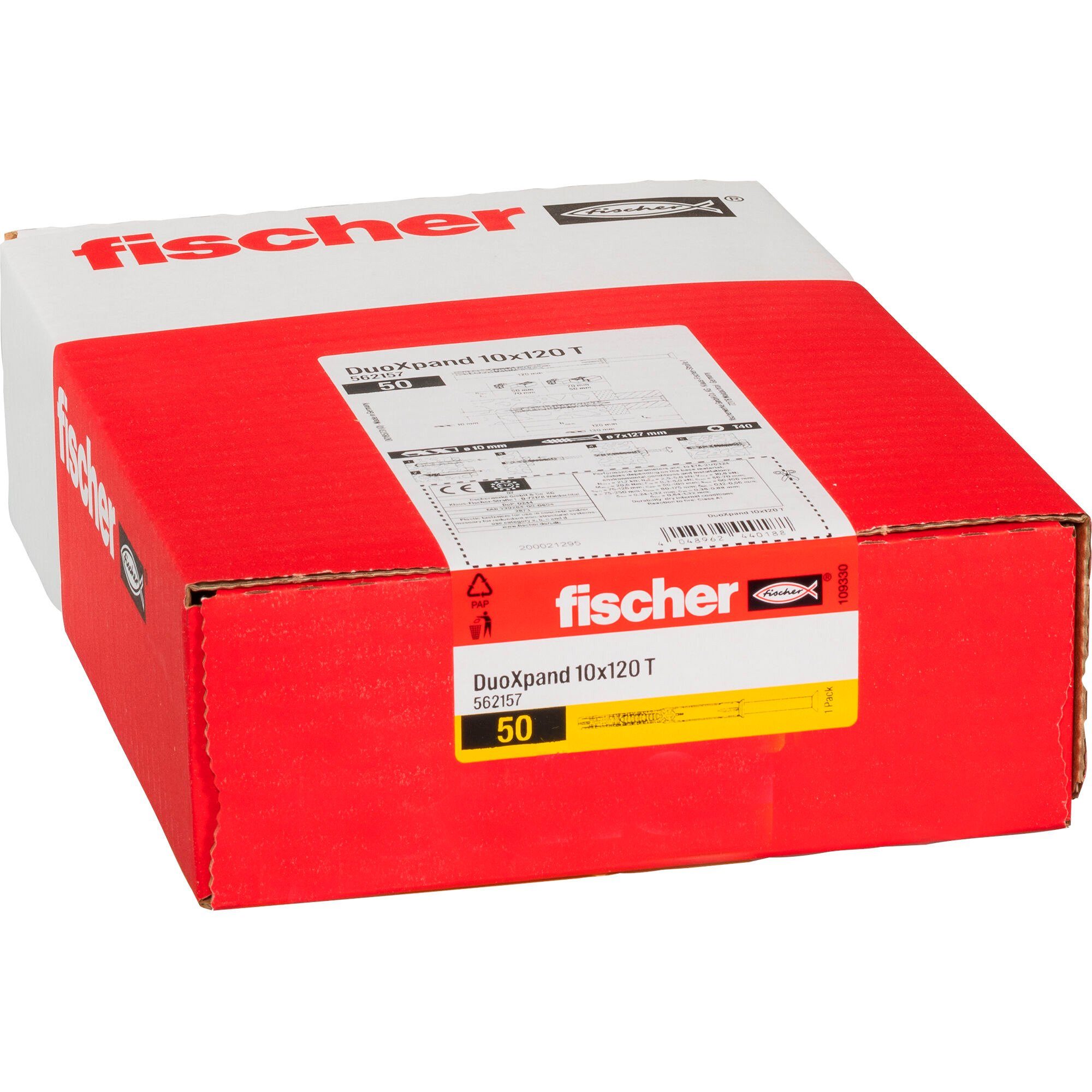 Fischer Universaldübel fischer Langschaftdübel DuoXpand 10x120 T, Dübel