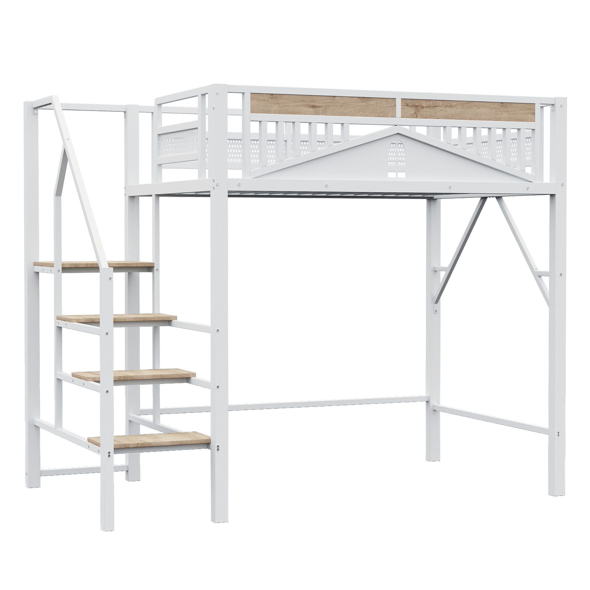 KLAM HOME Hochbett Metall-Hochbett 90 x günstig online kaufen