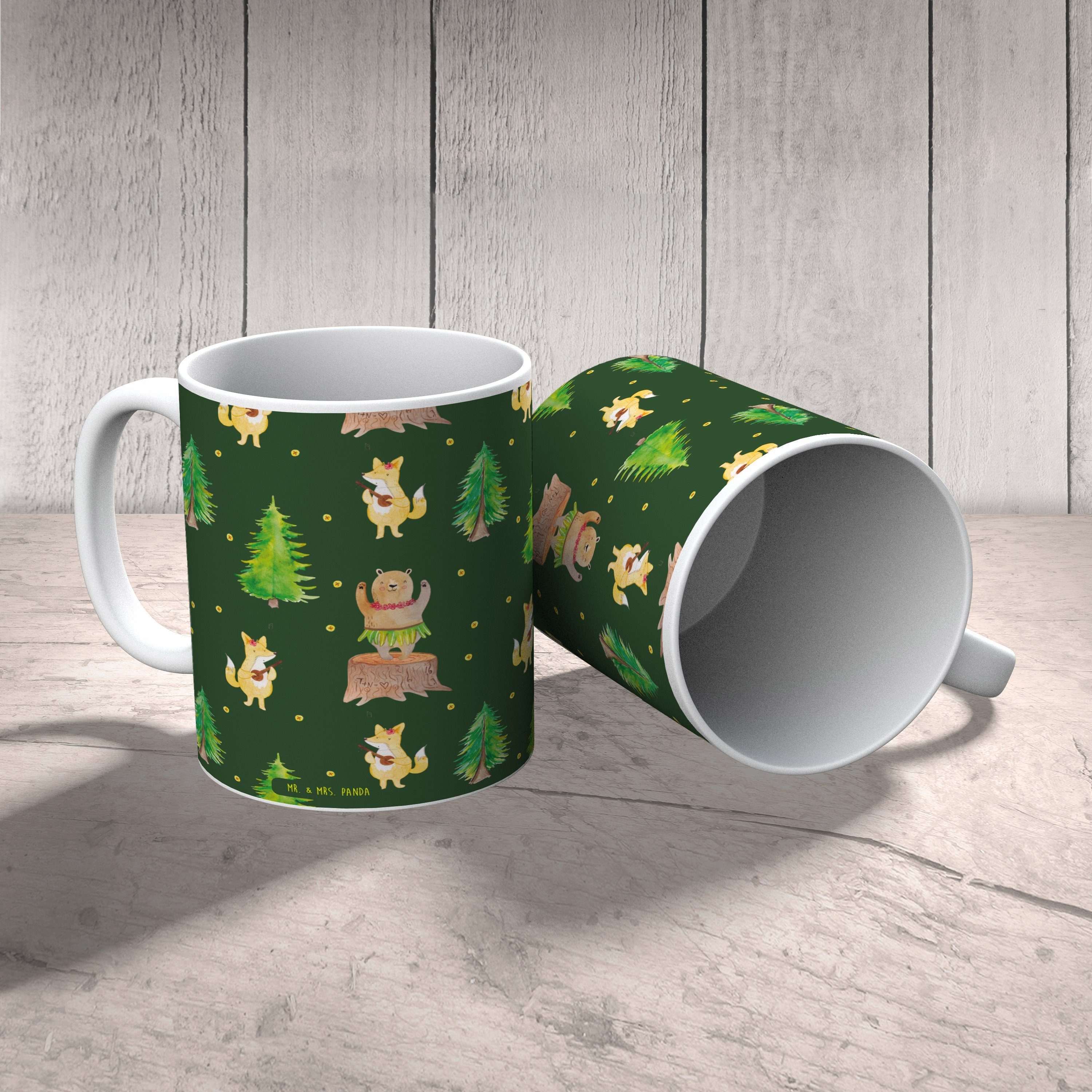 Mr. Aloha Keramik Grün Mrs. Tasse Geschenk, - Tasse Waldtiere Panda Motive, Tasse Sprüche, - & Hase,
