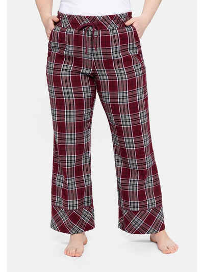 Sheego Pyjamahose »Schlafanzughose« im weiten Schnitt, aus weichem Flanell