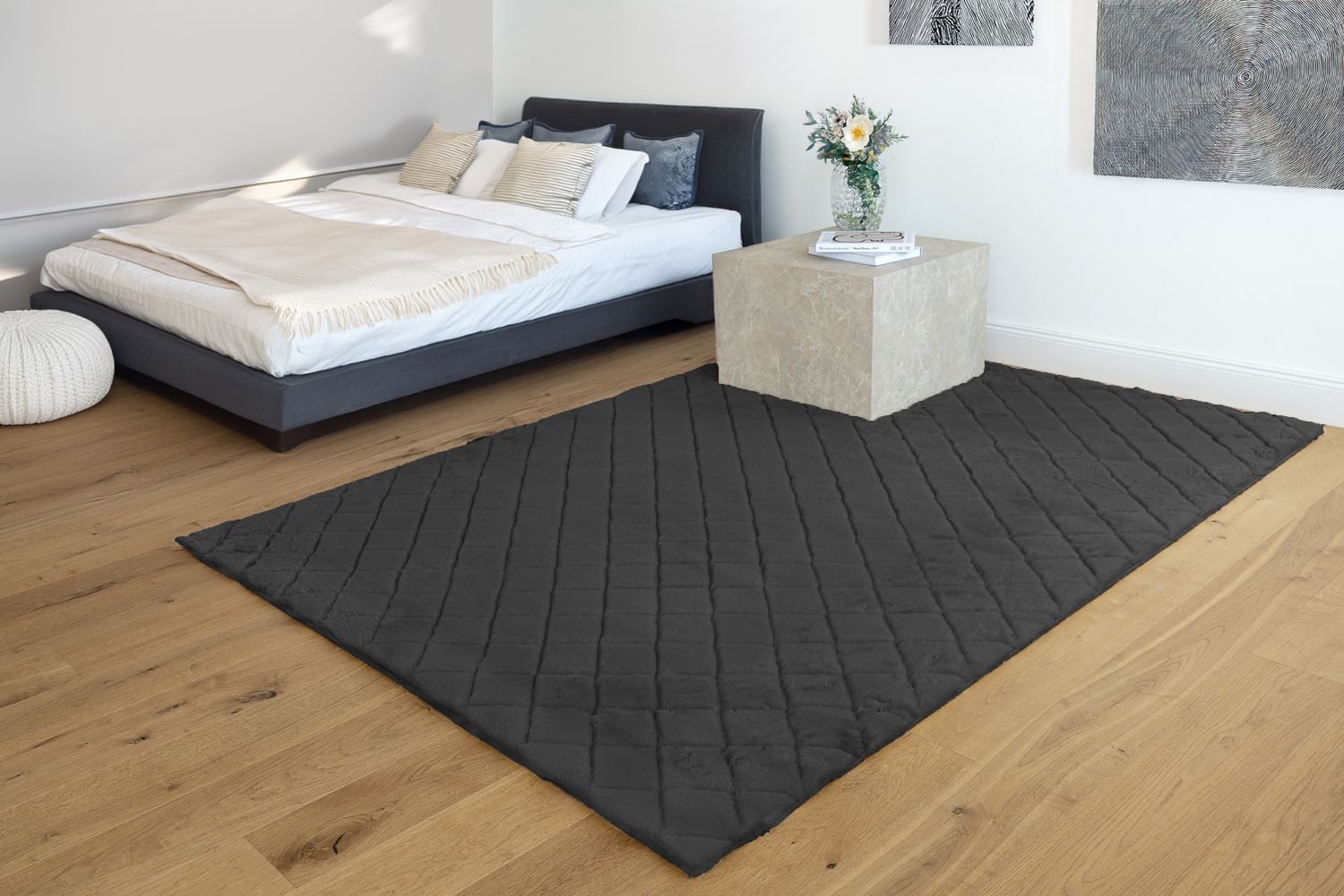 Teppich Boss Hochflor-Teppich Hochflor Teppich Inga 125 - Schwarz, rechteckig, Höhe: 30 mm