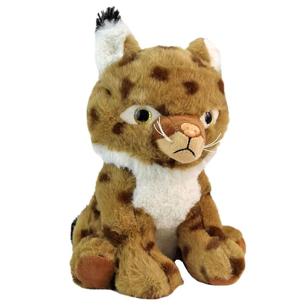 BEMIRO Kuscheltier Luchs Kuscheltier mit Glitzeraugen - ca. 23 cm (1-St)