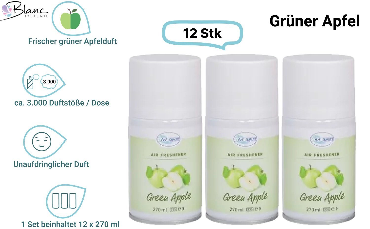 Grüner Apfel Hygienemittel Hygienic Blanc