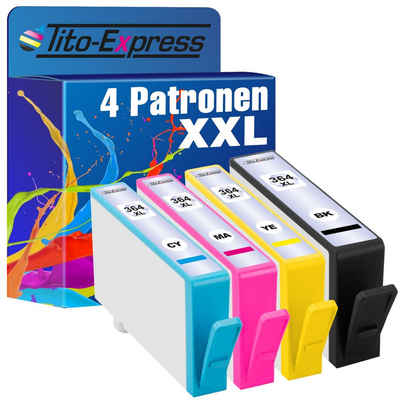 Tito-Express 4er Set ersetzt HP 364 XL 364XL Tintenpatrone (Multipack, für Deskjet 3070A 3520 Officejet 4620 4622 Photosmart 5510 6510 5515)