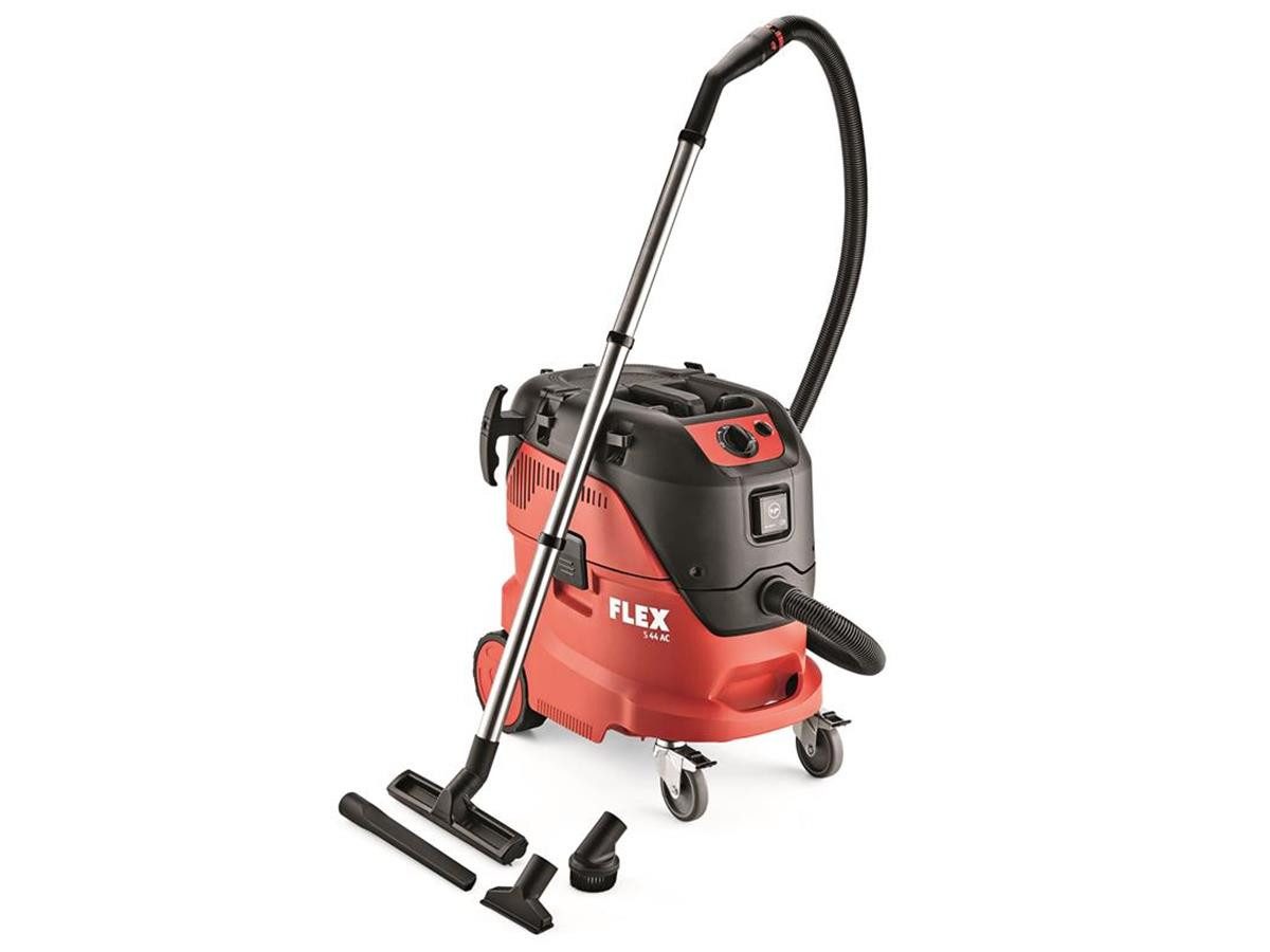 Flex Industriesauger S 44 L AC, 2400 W, 1x Flachfaltenfilter PES L/M/H, 1x Vlies-Filtersack Klasse L/M, mit Beutel, Konstant hohe Saugleistung, Seperater Motorluftkühlungskanal