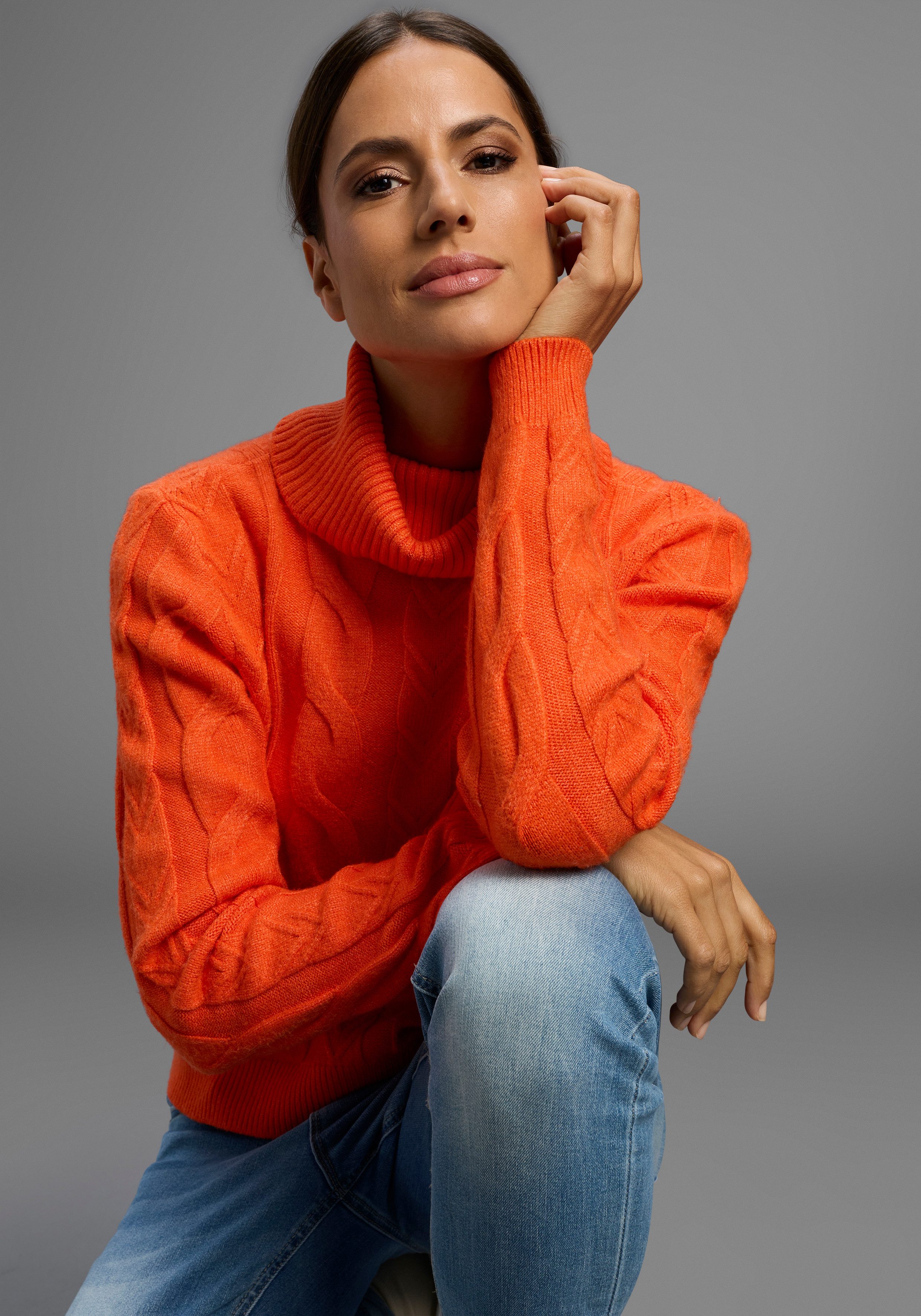 KangaROOS Rollkragenpullover mit Zopfstrickmuster. € 49,99, (€ 49,99 pro 1 Stk).