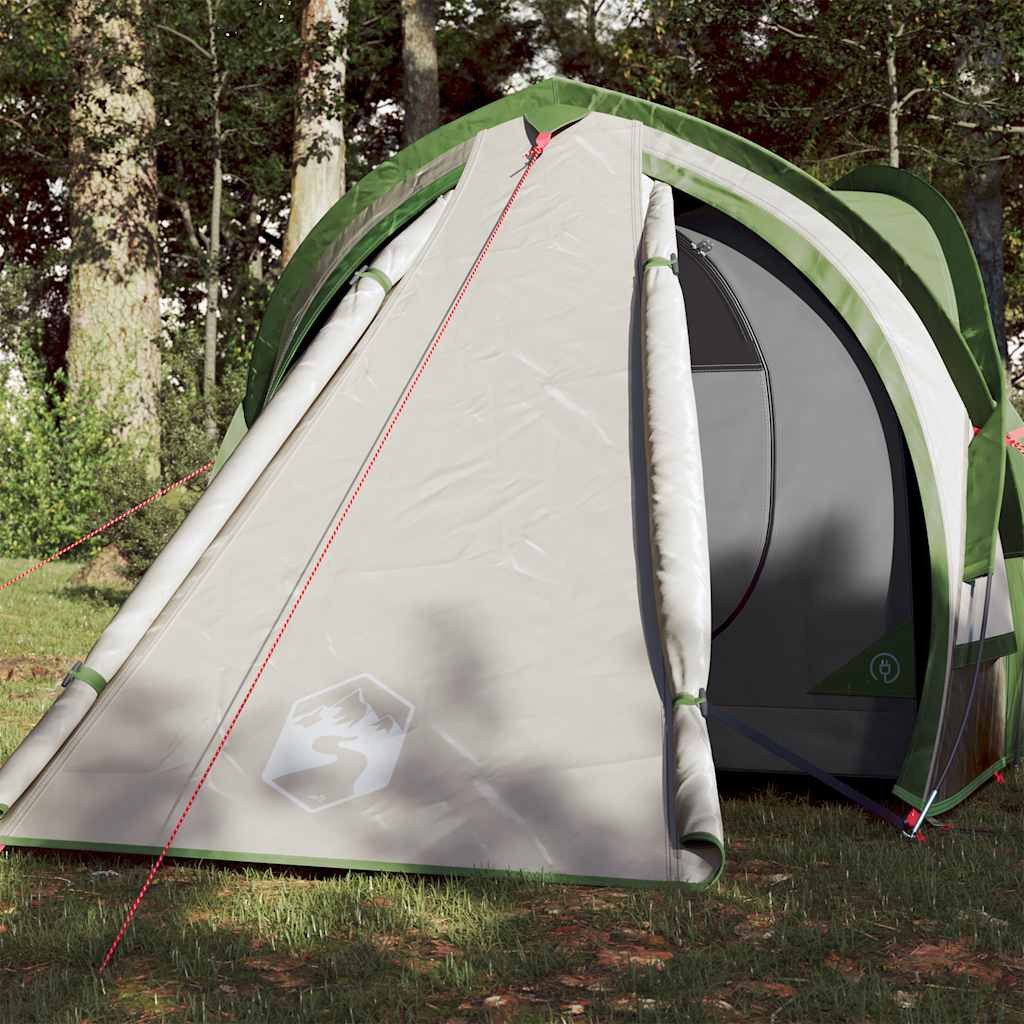 furnicato Faltzelt Campingzelt Kuppel 320x140x120 cm Grün, (1 tlg), Wetterfestes Familienzelt mit E-Anschluss und integrierten Netzwänden