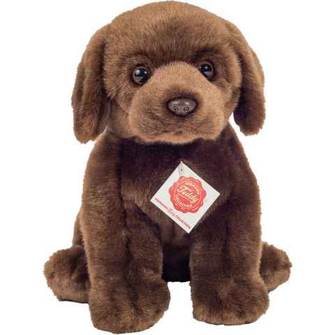 Teddy Hermann® Kuscheltier Labrador sitzend dunkelbraun 25 cm, zum Teil aus recyceltem Material