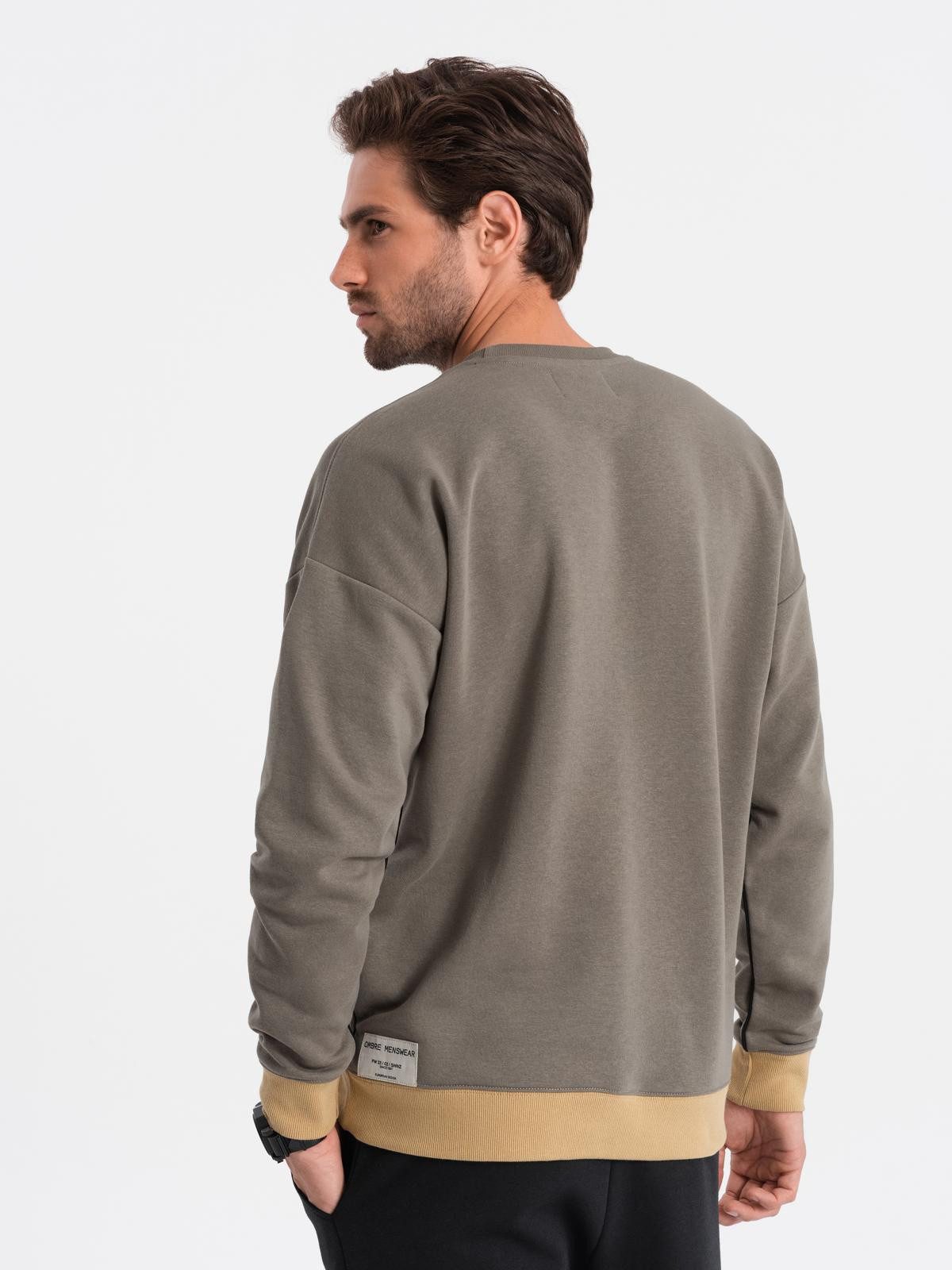 OMBRE Sweatshirt Oversize Sweatshirt mit kontrastfarbenen Einsätzen
