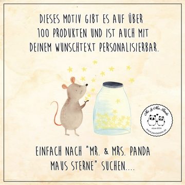 Mr. & Mrs. Panda Flachmann Maus Sterne - Transparent - Geschenk, Taschenflasche, Gravur, Flachma, Leicht & Kompakt