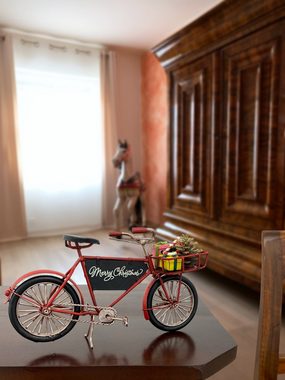 Aubaho Dekoobjekt Fahrrad Weihnachten Dekoration Metall Nostalgie 24cm Antik-Stil Gesche