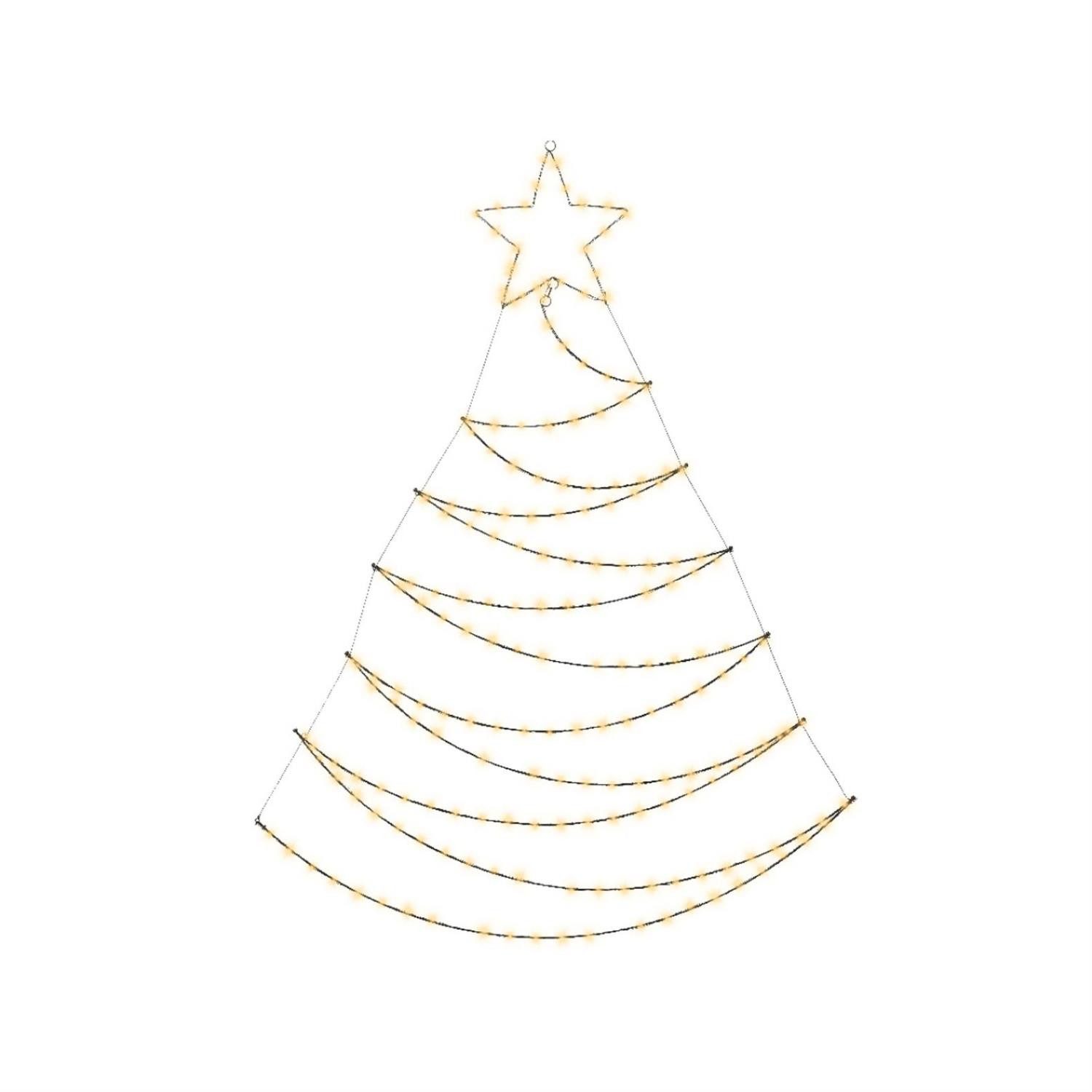 LED Baum LED Tannenbaum Metallbaum beleuchtet Wanddeko Weihnachten 1,5m Außen