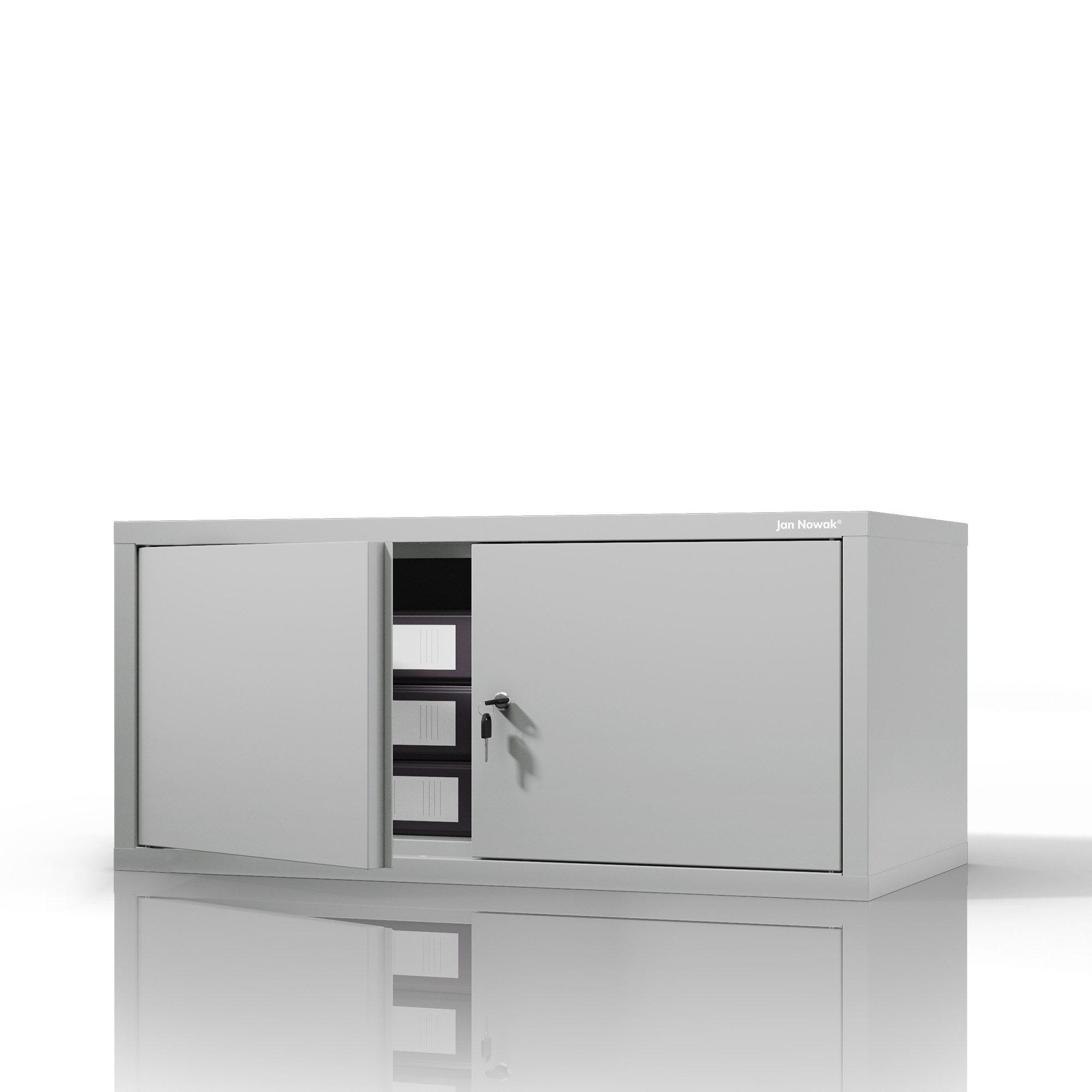 Jan Nowak Schrankaufsatz Aufsatz für Schrank 80 cm EWA Compact Metall Stahl abschließbar, (38 x 80 x 40 cm passend für JAN NOWAK Schränke PZH-zertifiziert), Erweiterung Büroschrank Schloss 2 Schlüssel robust 4 Farben