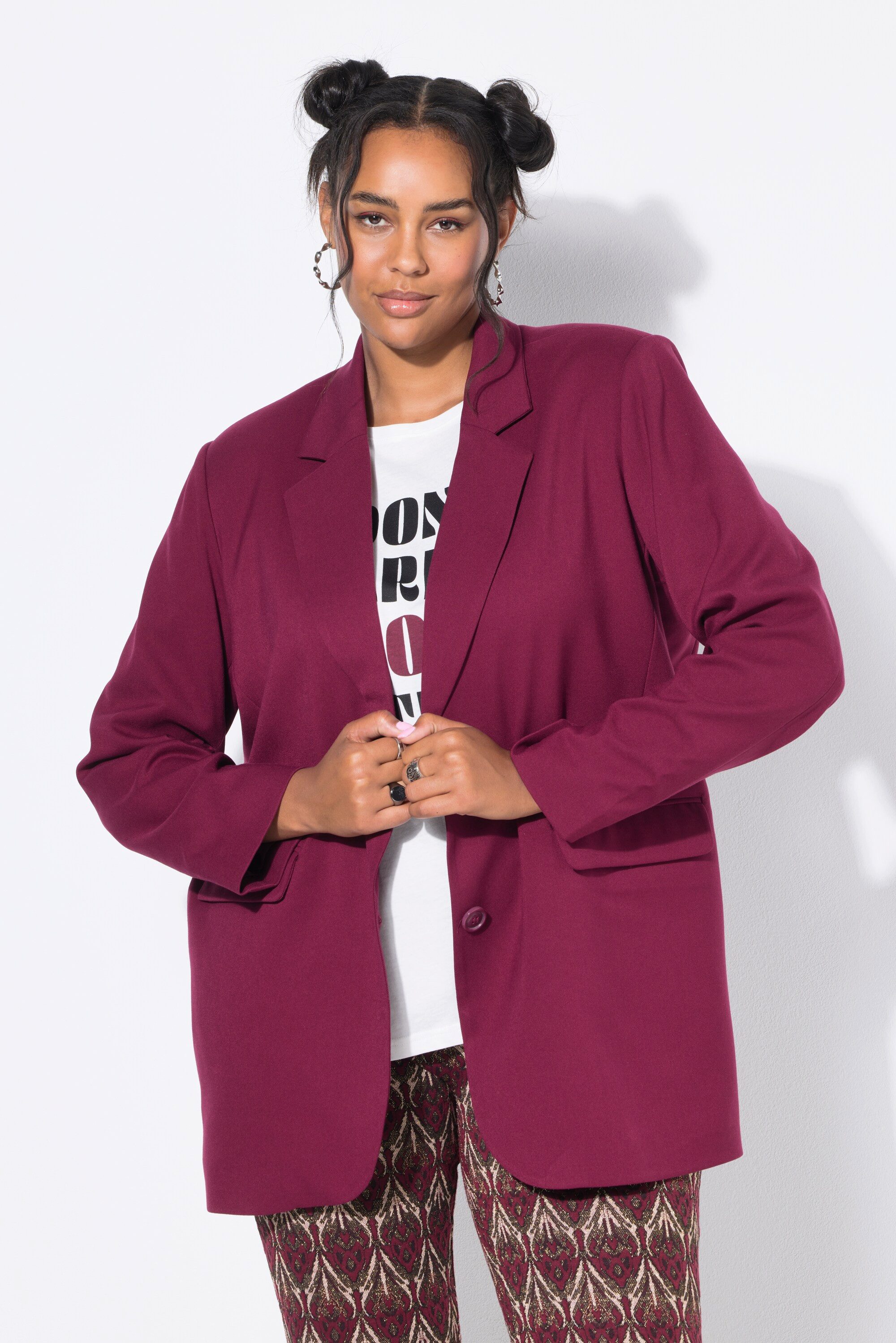 Studio Untold Blusenblazer Blazer oversized leicht elastisch einreihig günstig online kaufen