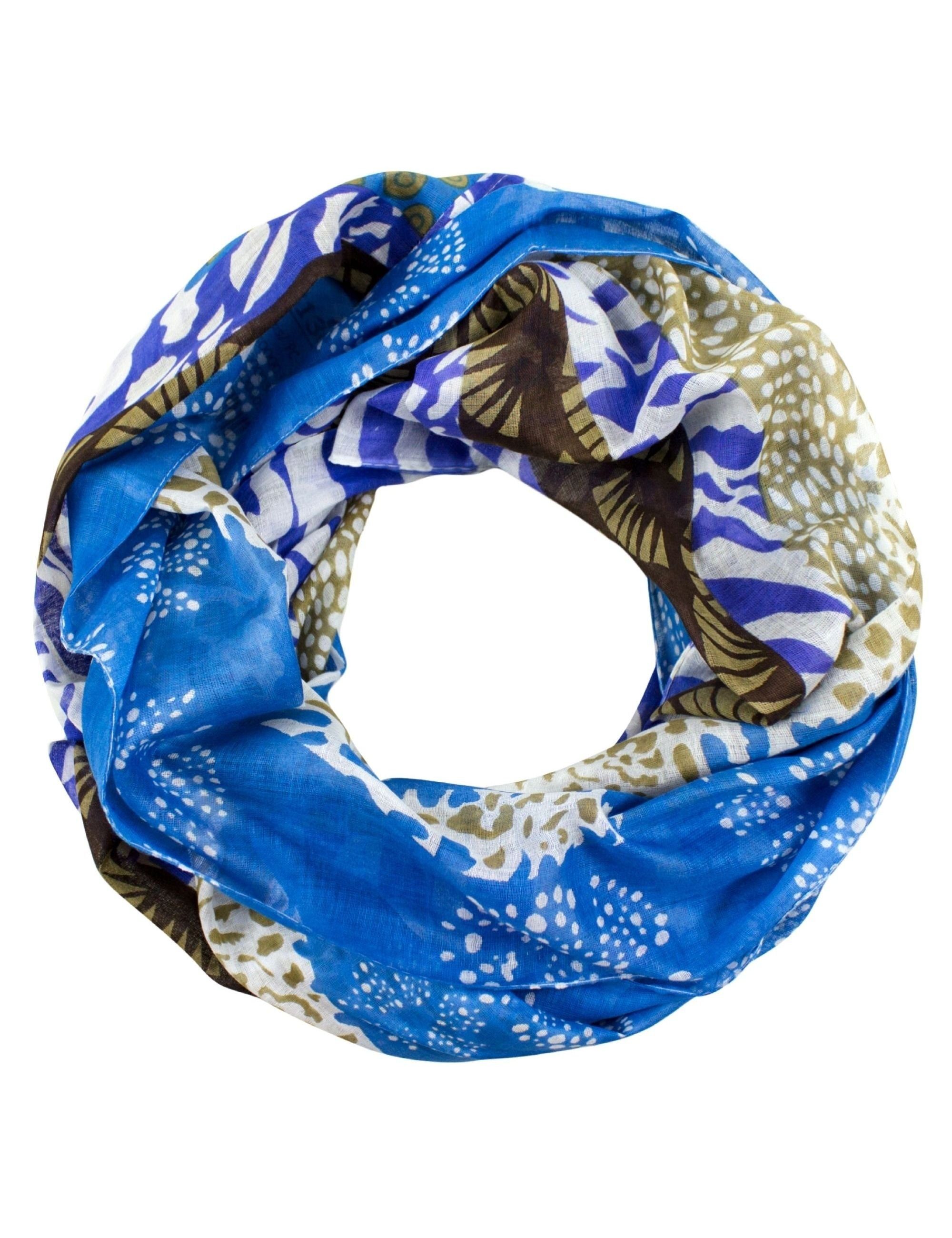Modeschal Damen Loop Schal. 100% Baumwolle Schlauchschal. Loopschal