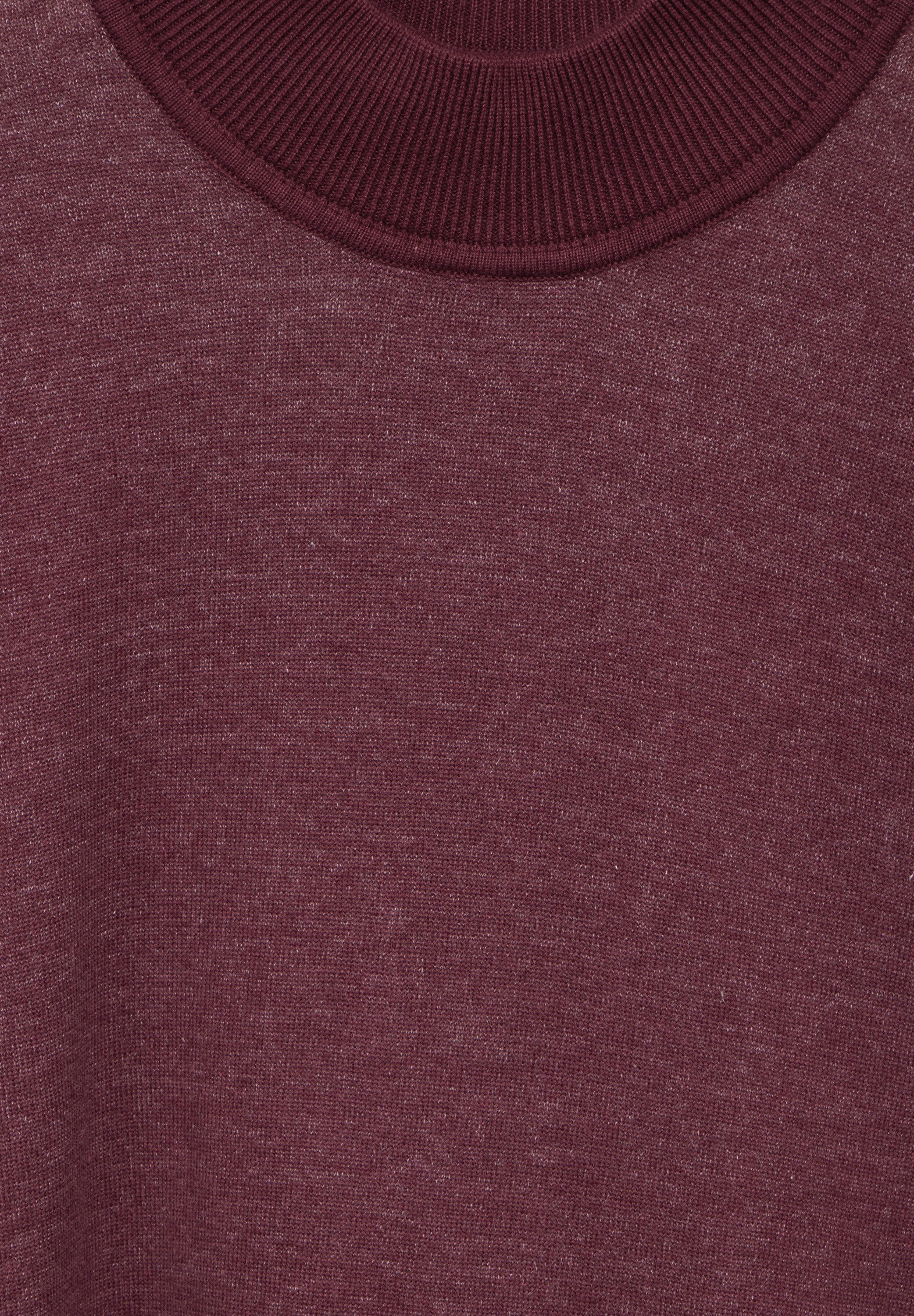 STREET ONE MEN Rollkragenpullover in Melange Optik