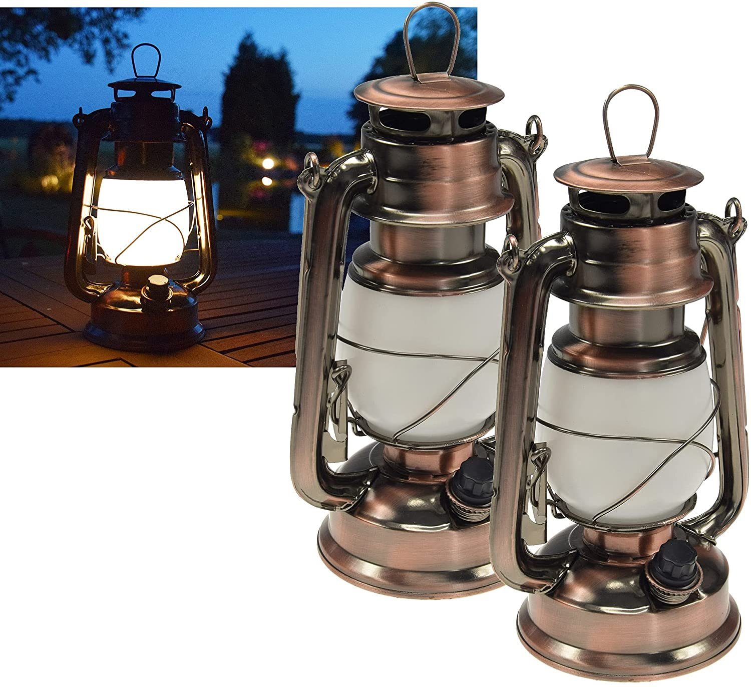 ChiliTec Gartenleuchte ChiliTec LED Camping Laterne Garten-Laterne Retro Design I Dimmbar