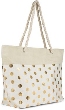 styleBREAKER Strandtasche (1-tlg), Strandtasche mit metallic Punkte
