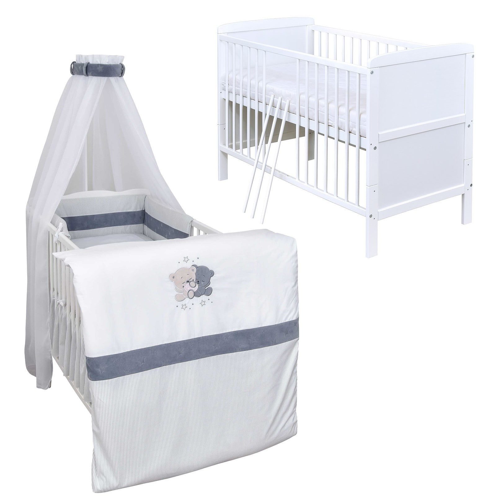 Baby-Delux Komplettbett Babybett Natalie Komplettset Beißschienen, günstig online kaufen