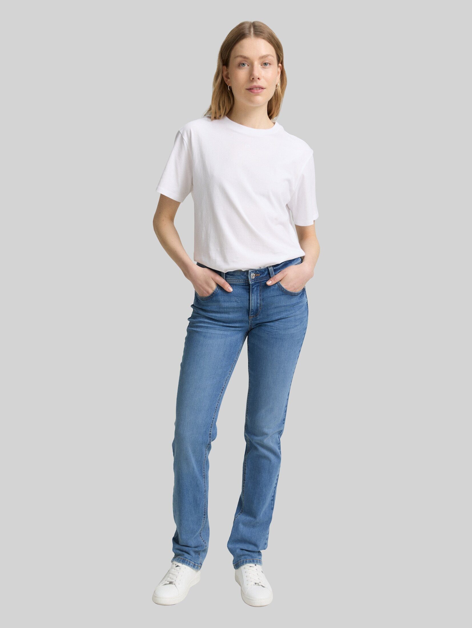 TOM TAILOR Straight-Jeans Jeanshosen TTALEXA STRAIGHT Jeans – Bild 2 von 5