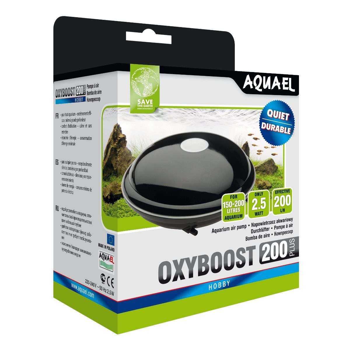 Aquael Luftpumpe Luftpumpe OXYBOOST AP 200 Plus